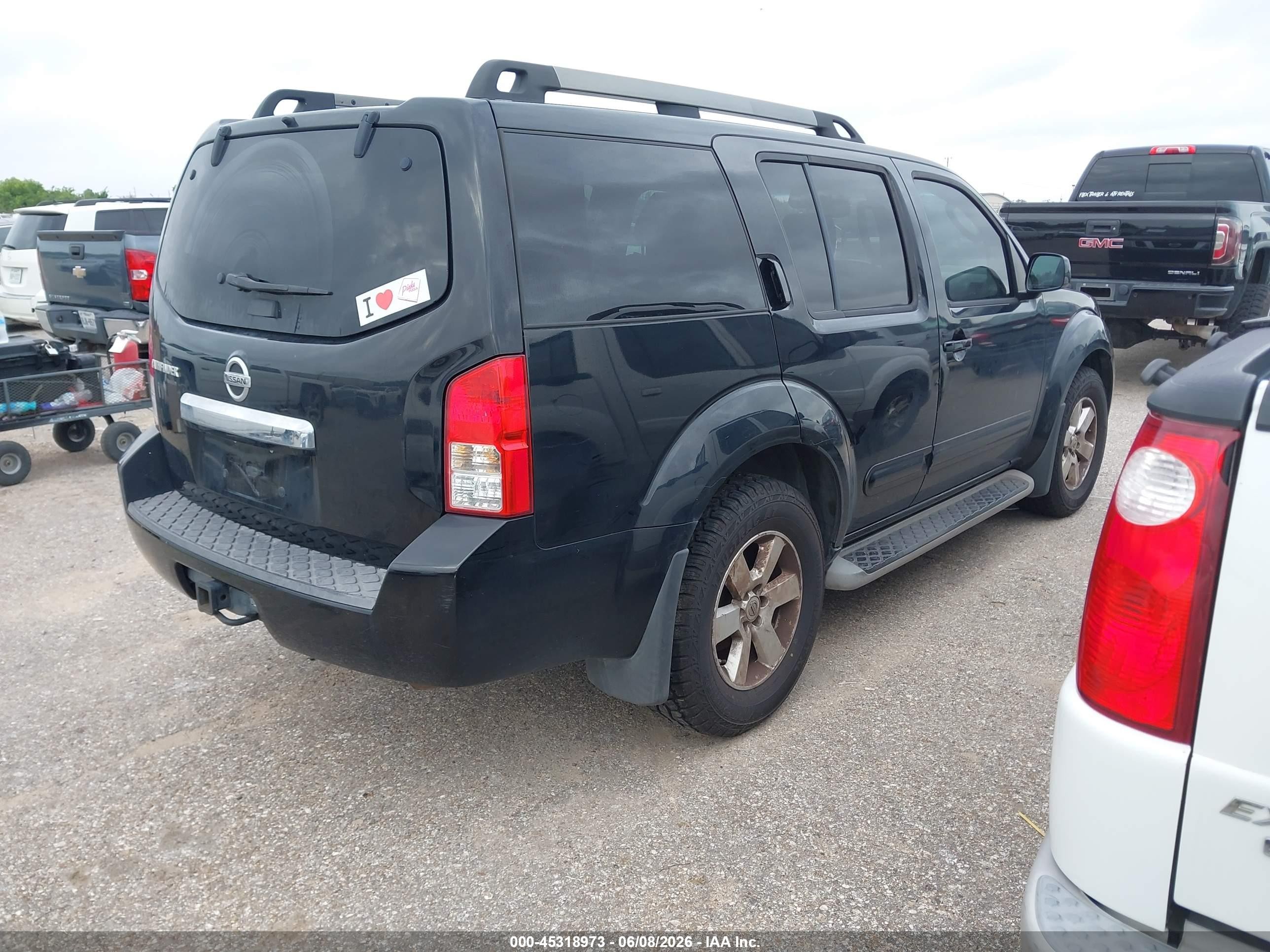 2012 Nissan Pathfinder Sv Black vin: 5N1AR1NN9CC613995