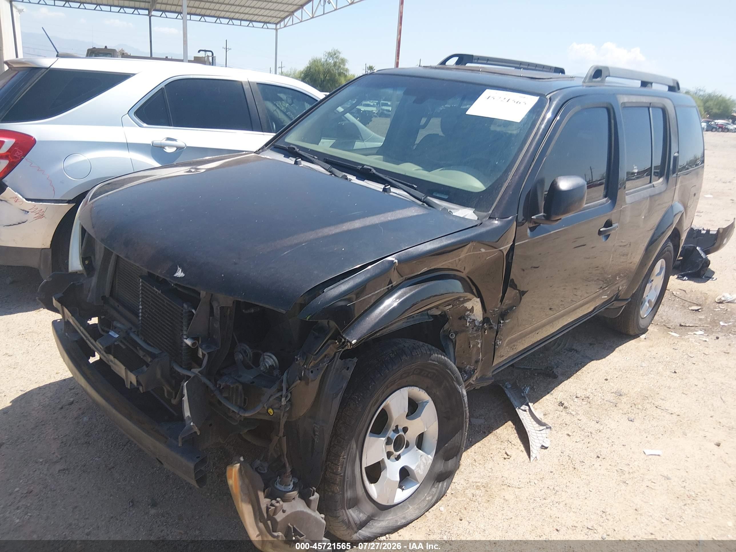2011 Nissan Pathfinder S Black vin: 5N1AR1NNXBC602647
