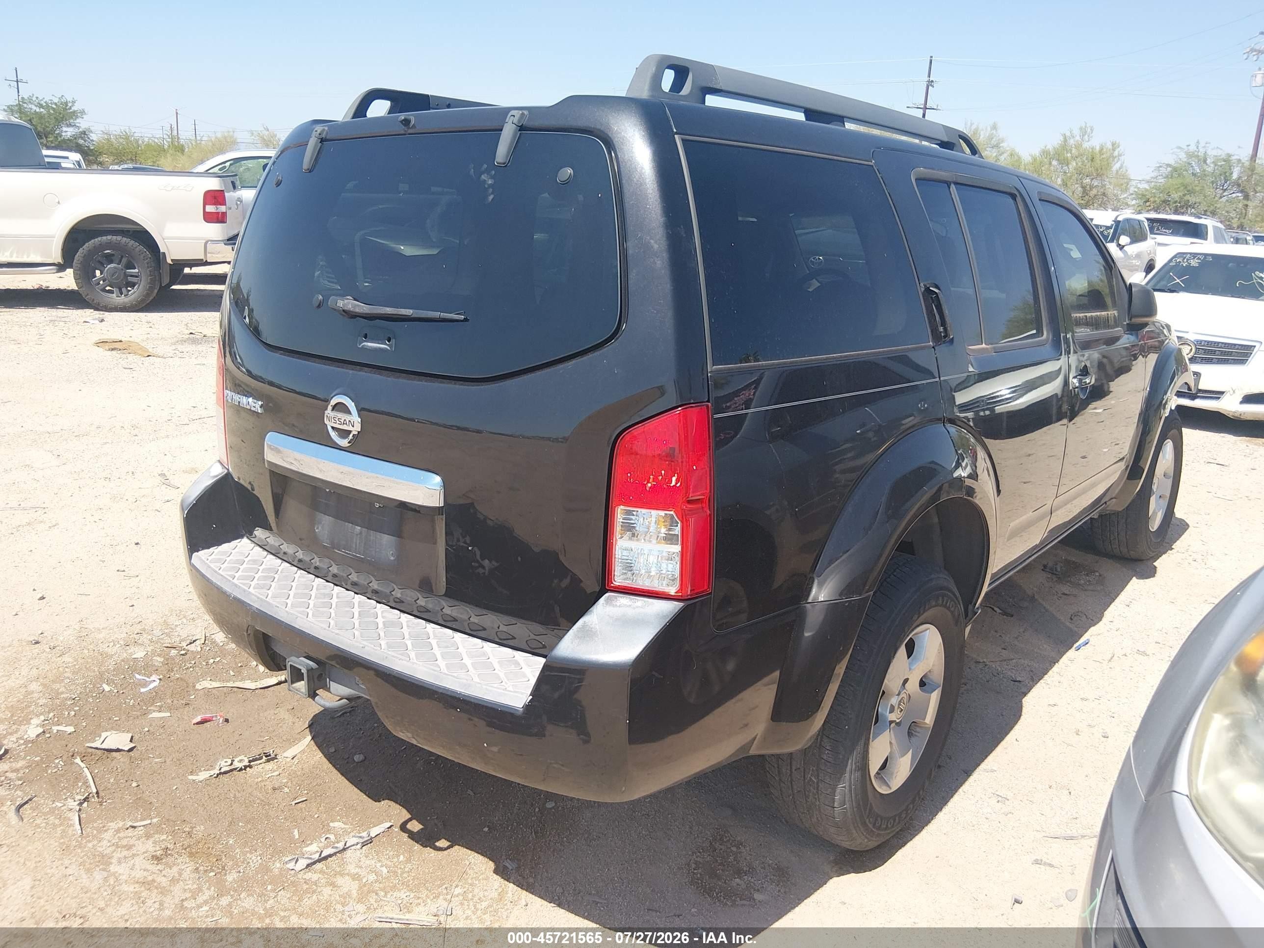 2011 Nissan Pathfinder S Black vin: 5N1AR1NNXBC602647