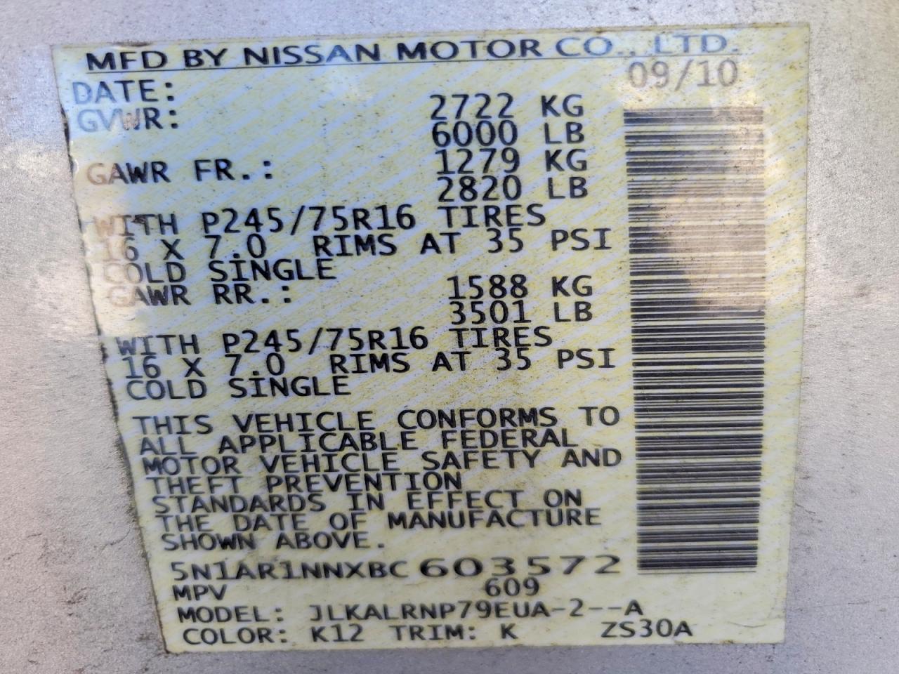 2011 Nissan Pathfinder S Silver vin: 5N1AR1NNXBC603572