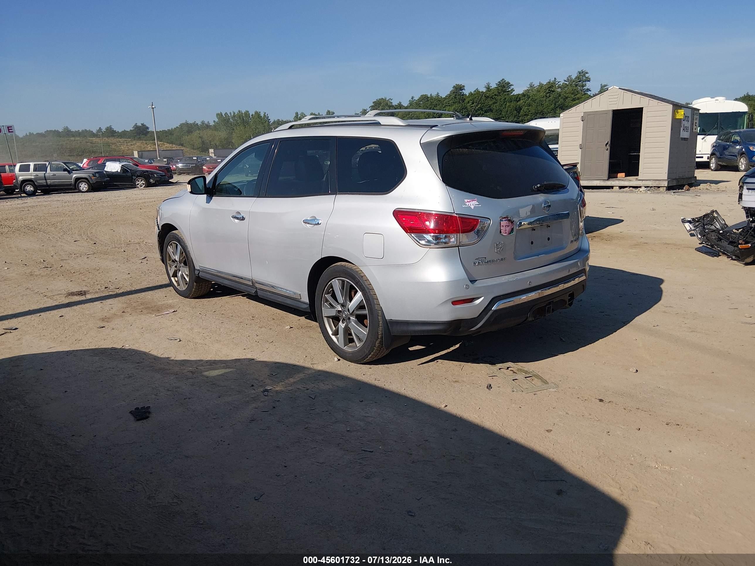 2013 Nissan Pathfinder Platinum Silver vin: 5N1AR2MM0DC602920