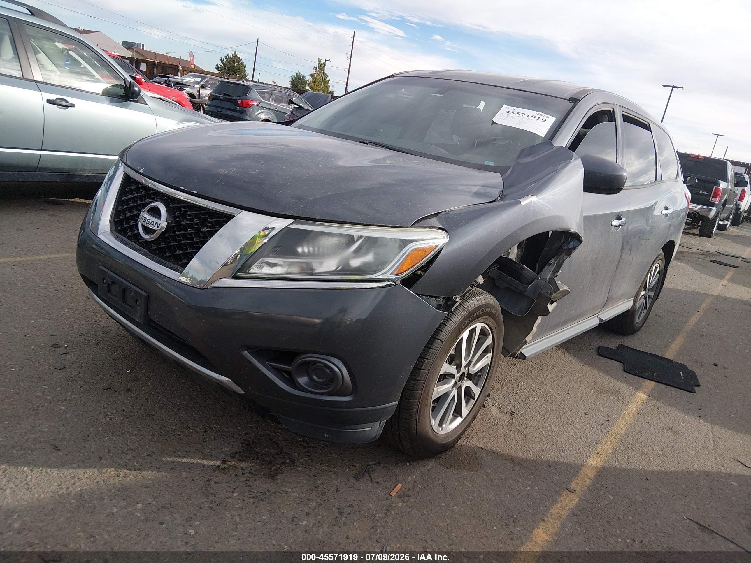 2013 Nissan Pathfinder S Серый vin: 5N1AR2MM0DC616767