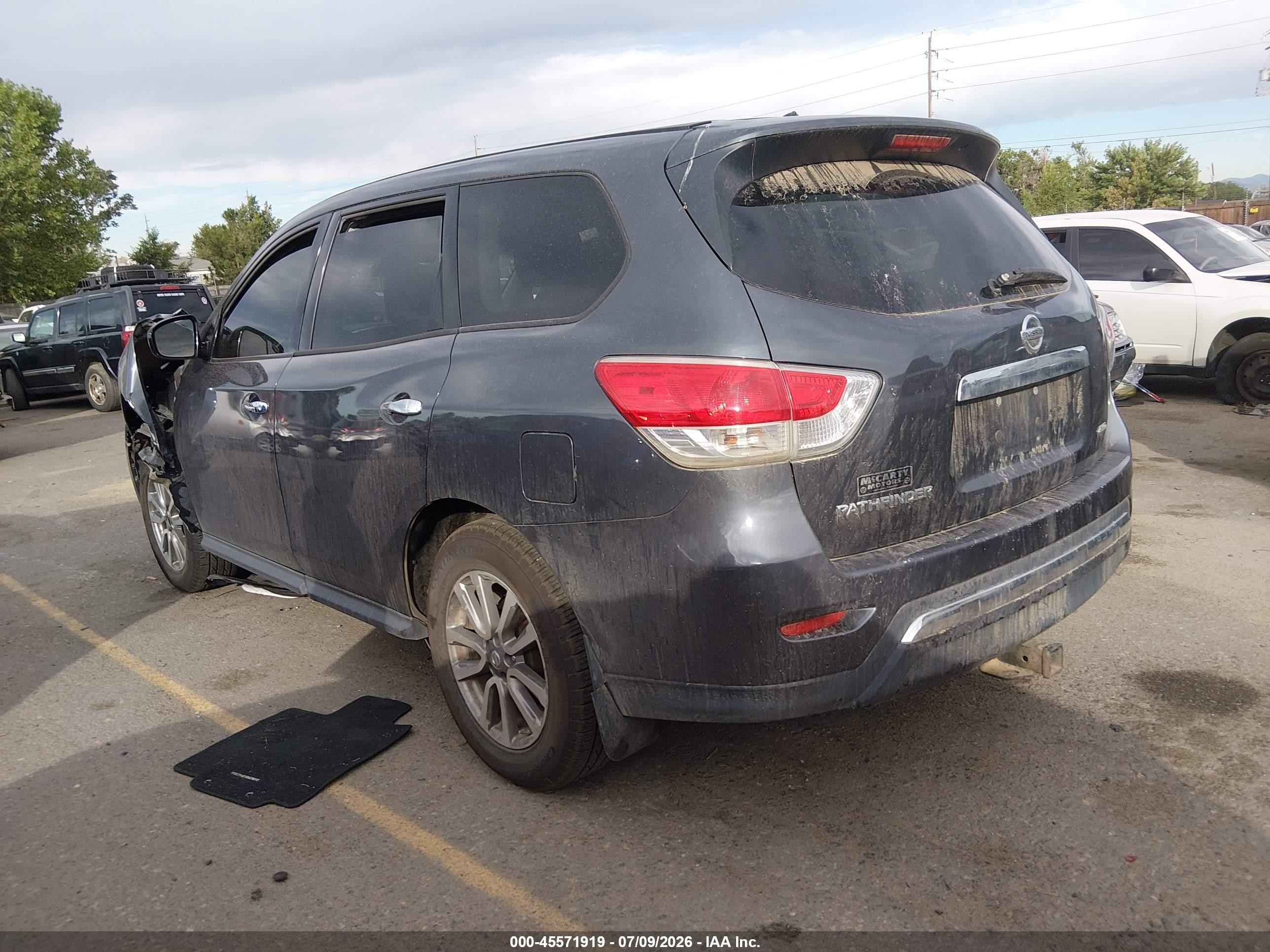 2013 Nissan Pathfinder S Серый vin: 5N1AR2MM0DC616767
