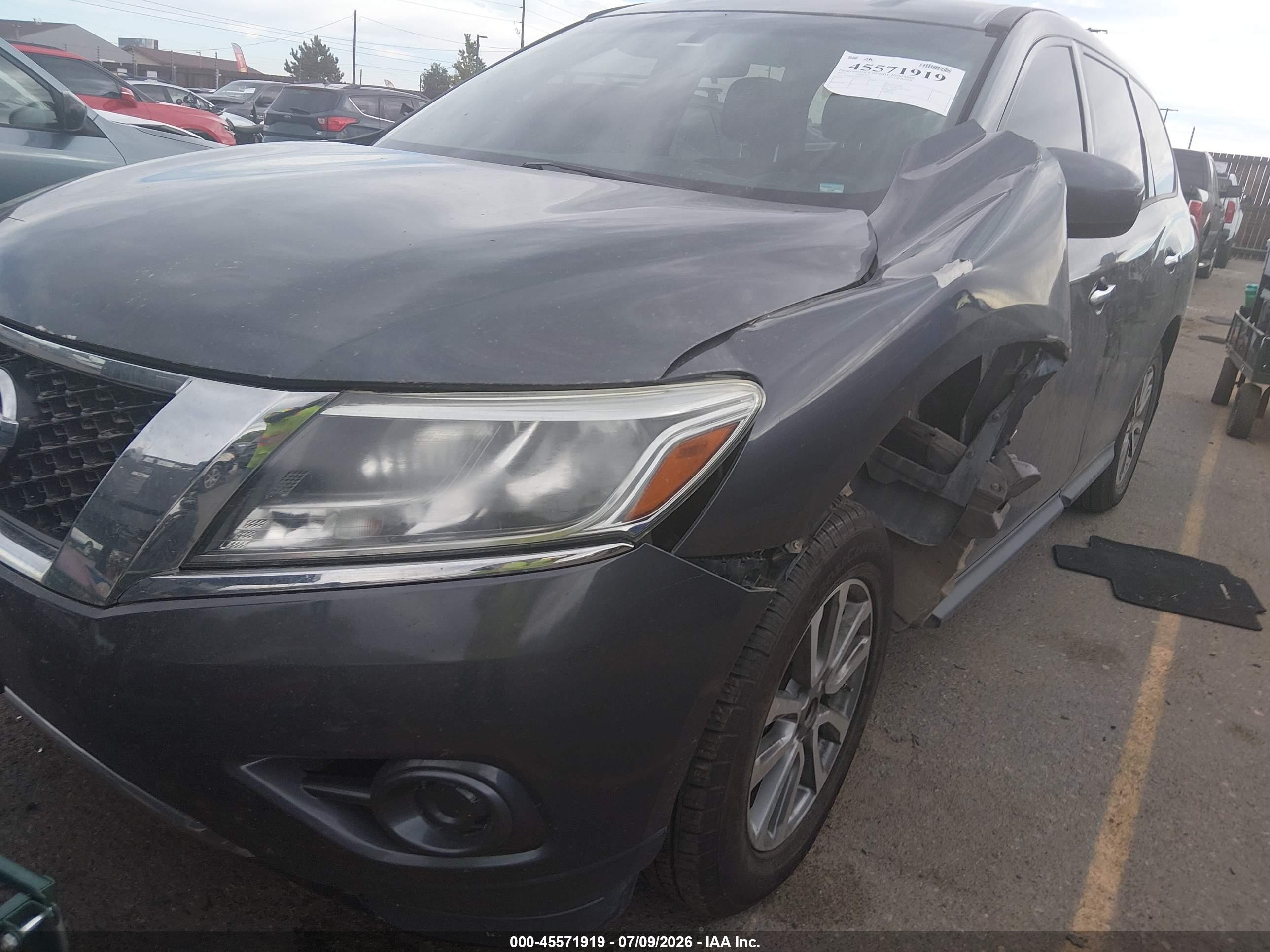 2013 Nissan Pathfinder S Серый vin: 5N1AR2MM0DC616767