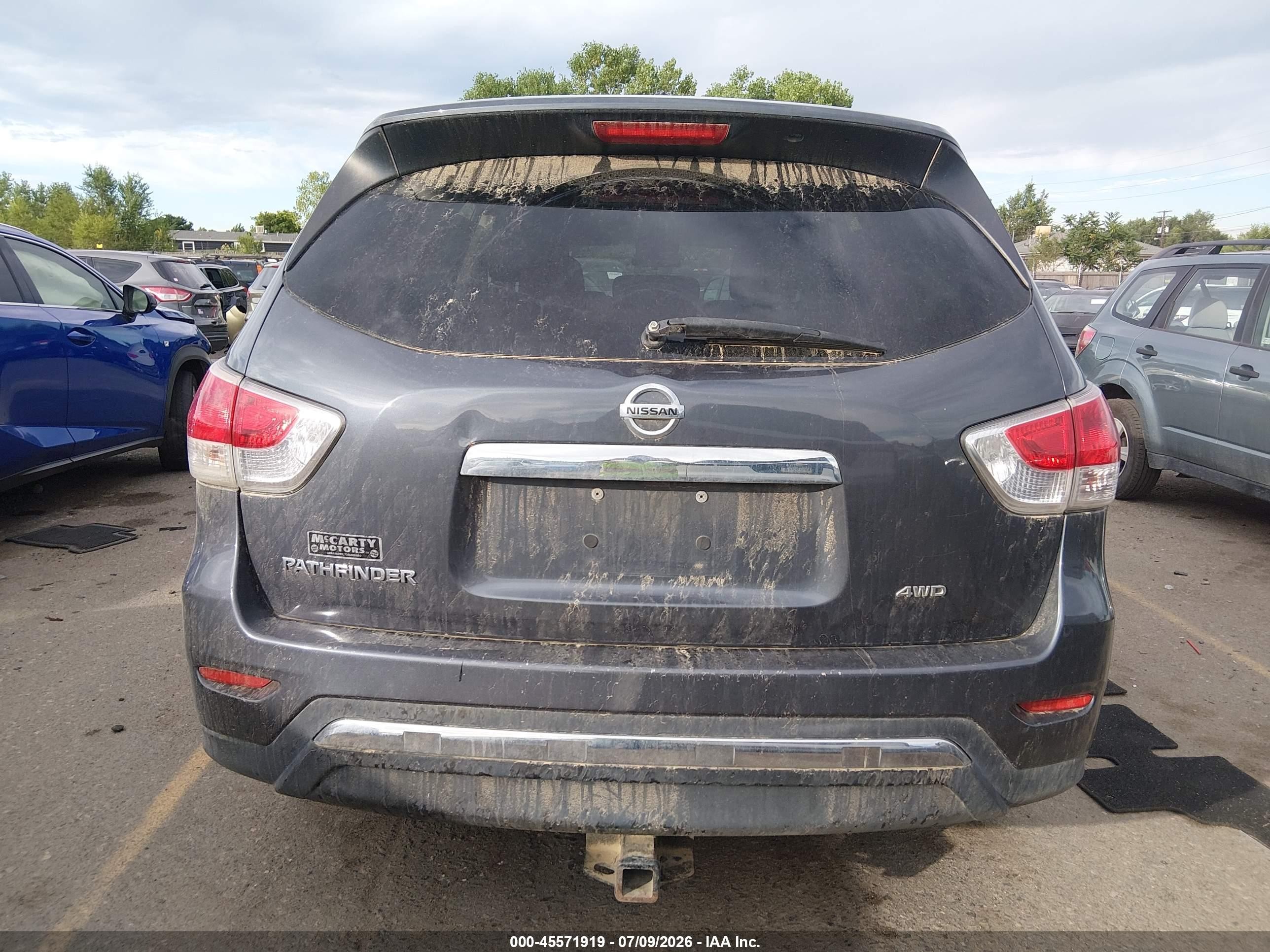 2013 Nissan Pathfinder S Серый vin: 5N1AR2MM0DC616767