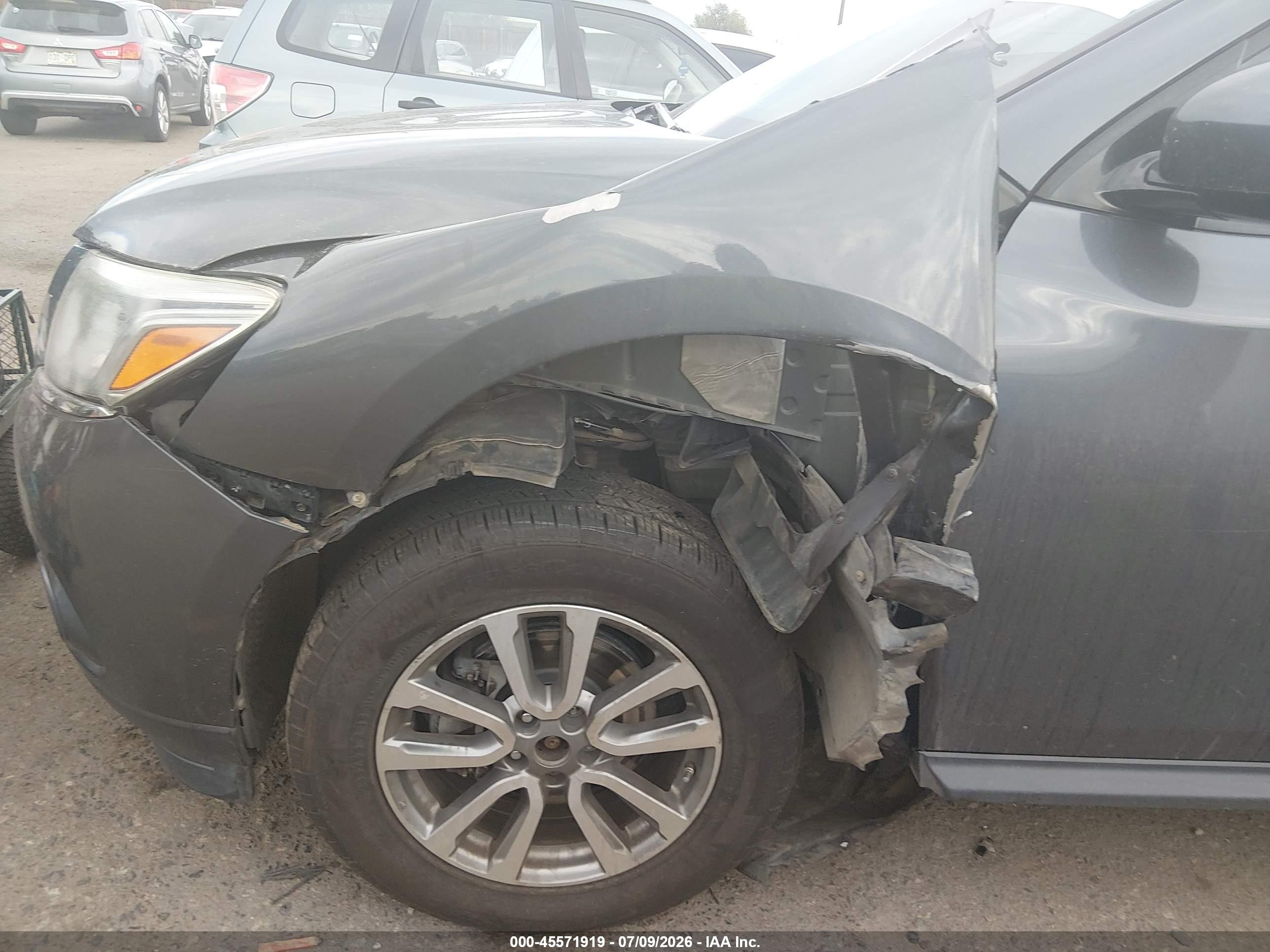 2013 Nissan Pathfinder S Серый vin: 5N1AR2MM0DC616767