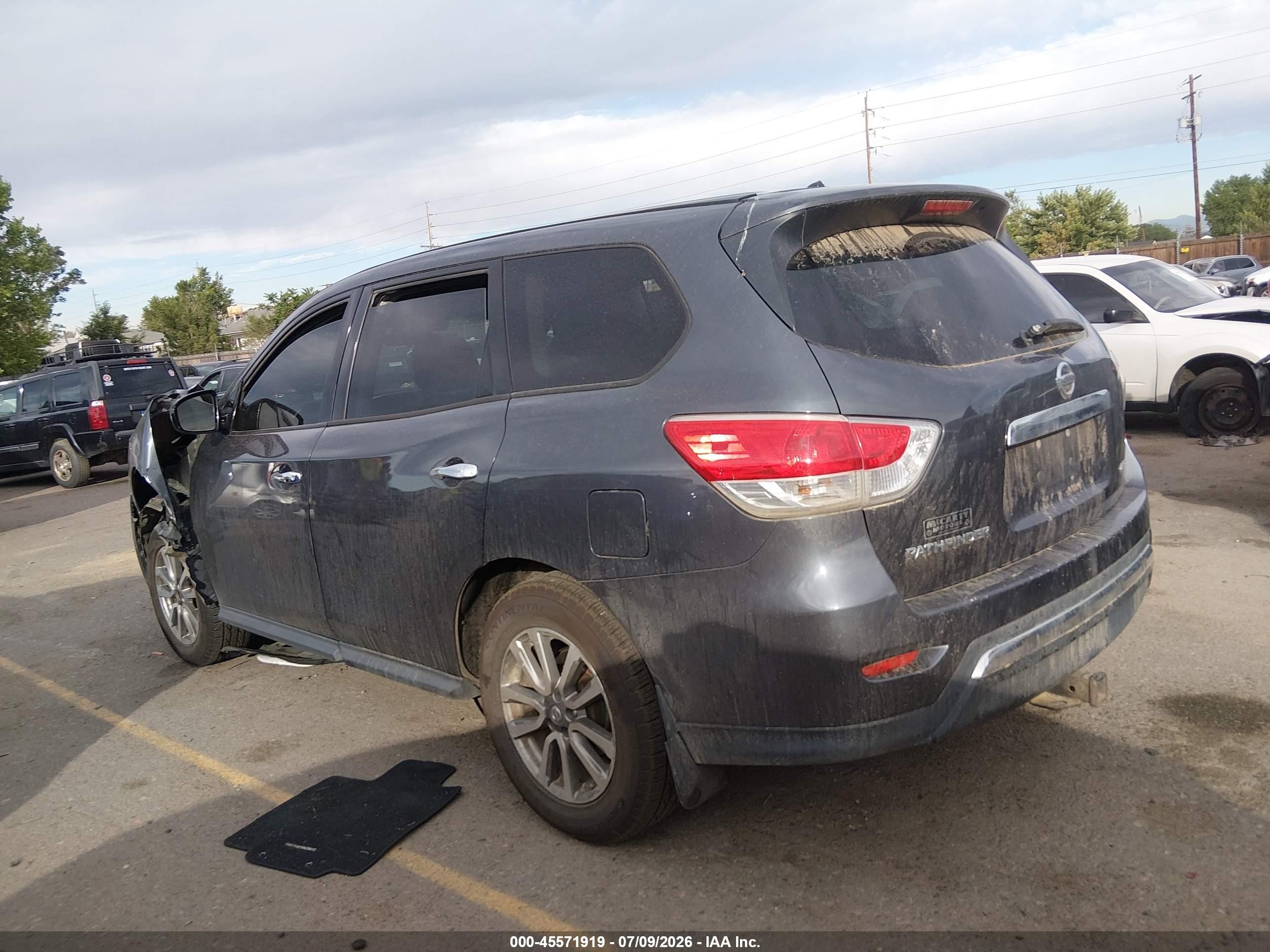 2013 Nissan Pathfinder S Серый vin: 5N1AR2MM0DC616767