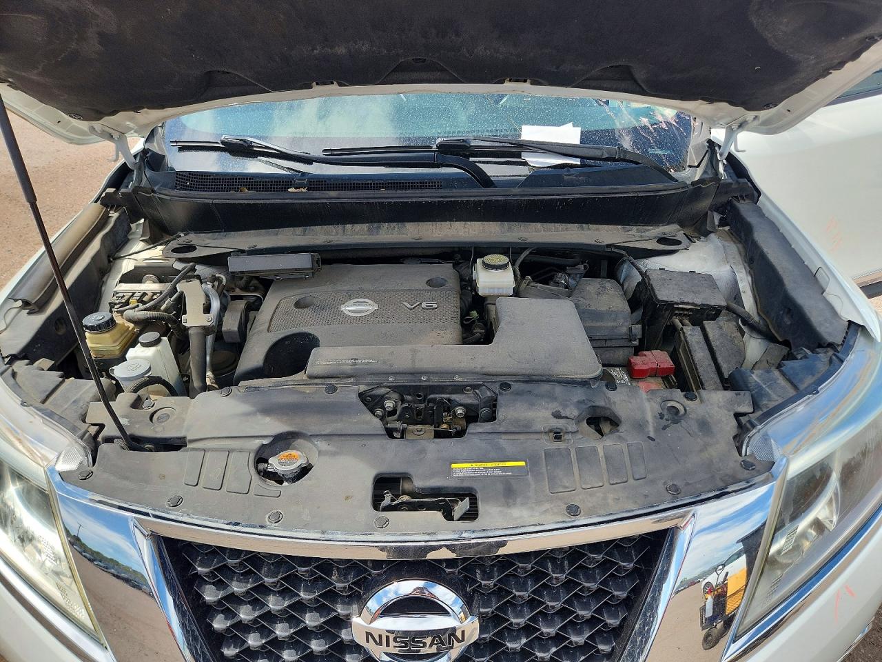 2013 Nissan Pathfinder S White vin: 5N1AR2MM0DC617840