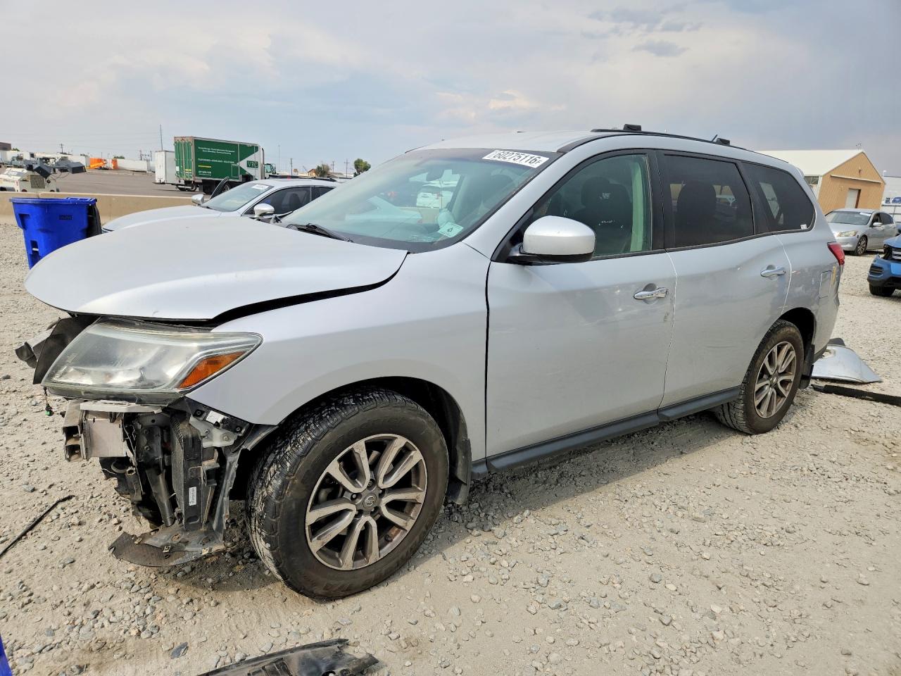 2013 Nissan Pathfinder S Silver vin: 5N1AR2MM0DC617983