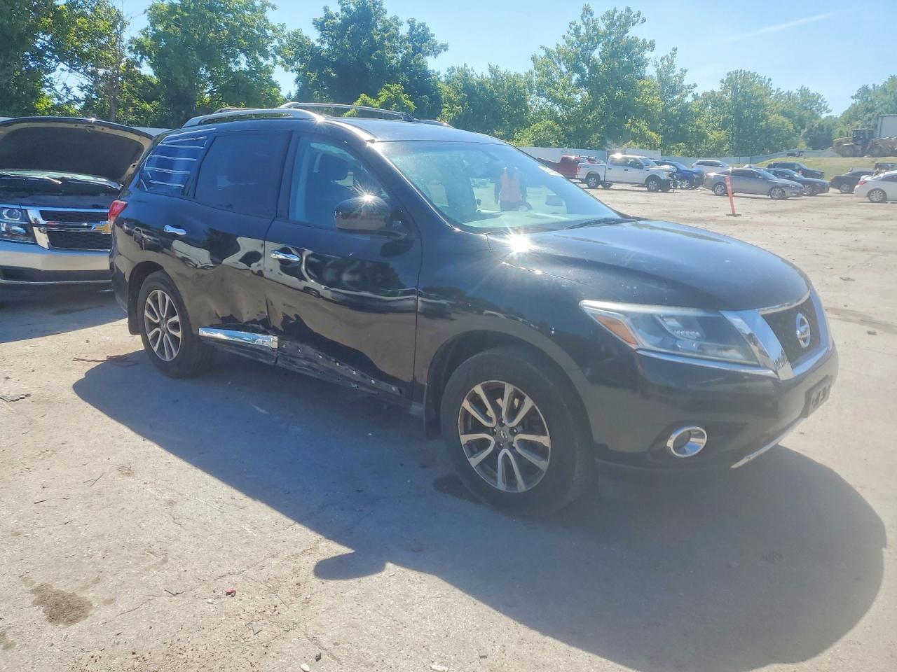 2013 Nissan Pathfinder S Black vin: 5N1AR2MM0DC641667