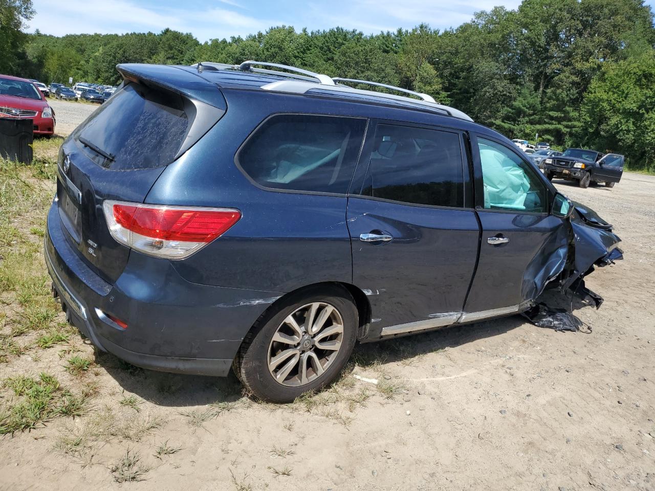 2013 Nissan Pathfinder S Blue vin: 5N1AR2MM0DC657173