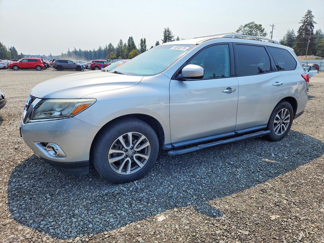 2013 Nissan Pathfinder S Silver vin: 5N1AR2MM0DC663796