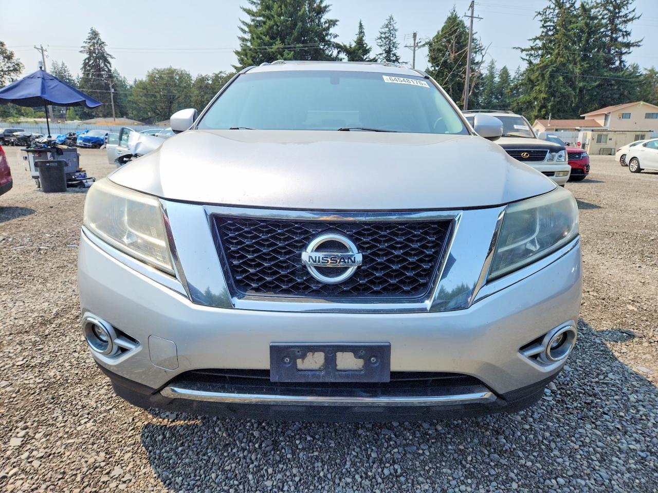 2013 Nissan Pathfinder S Silver vin: 5N1AR2MM0DC663796
