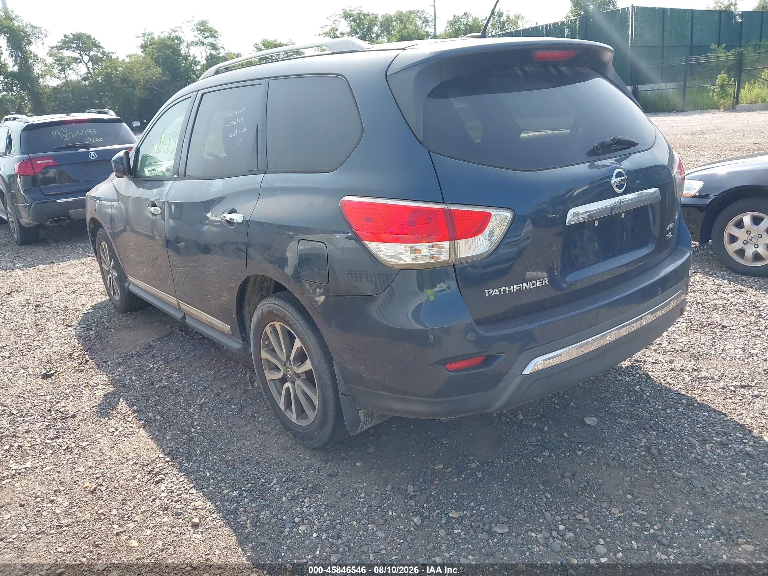 2013 Nissan Pathfinder Sl Blue vin: 5N1AR2MM0DC672644