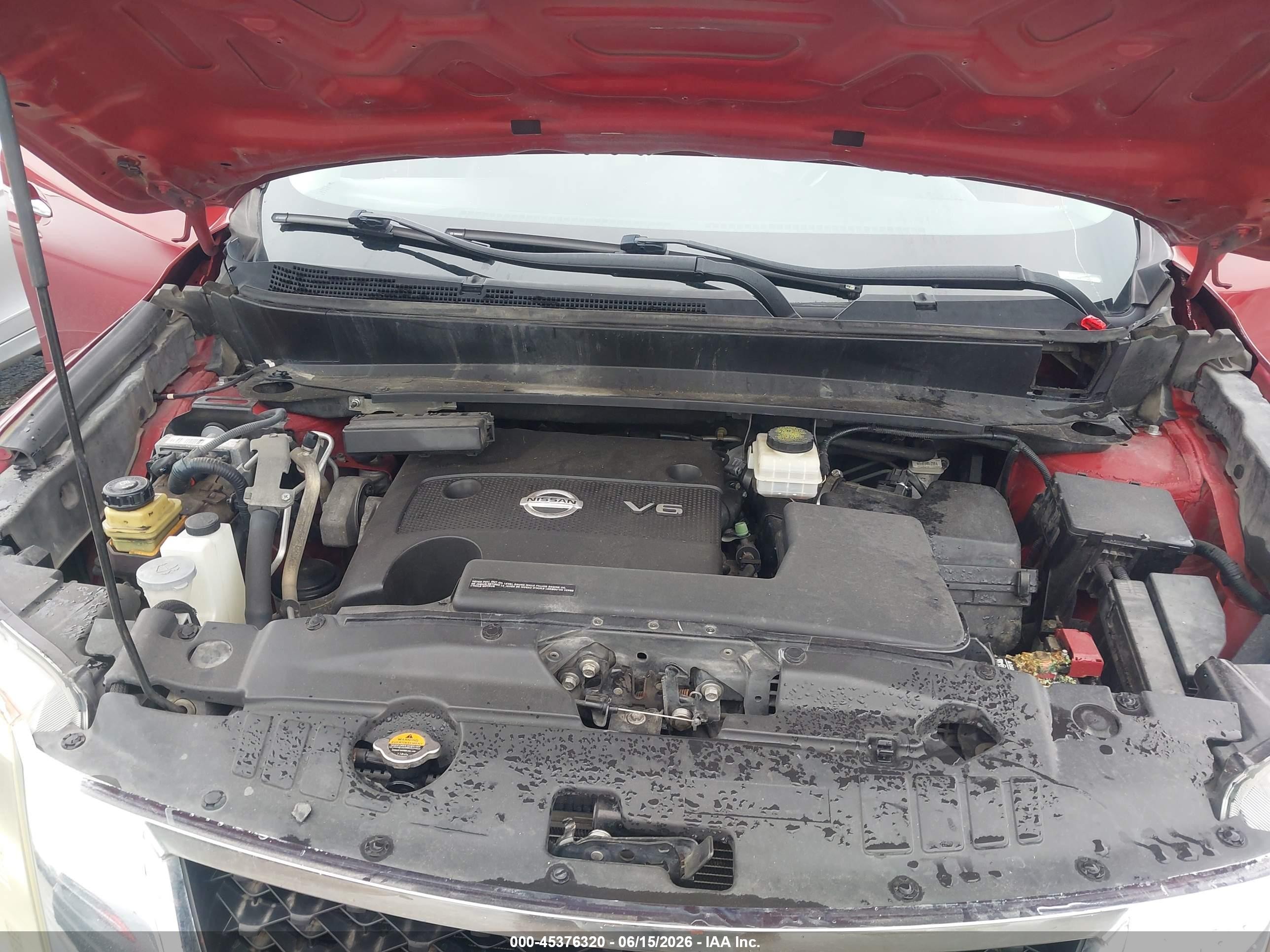 2013 Nissan Pathfinder Sl Red vin: 5N1AR2MM0DC682199