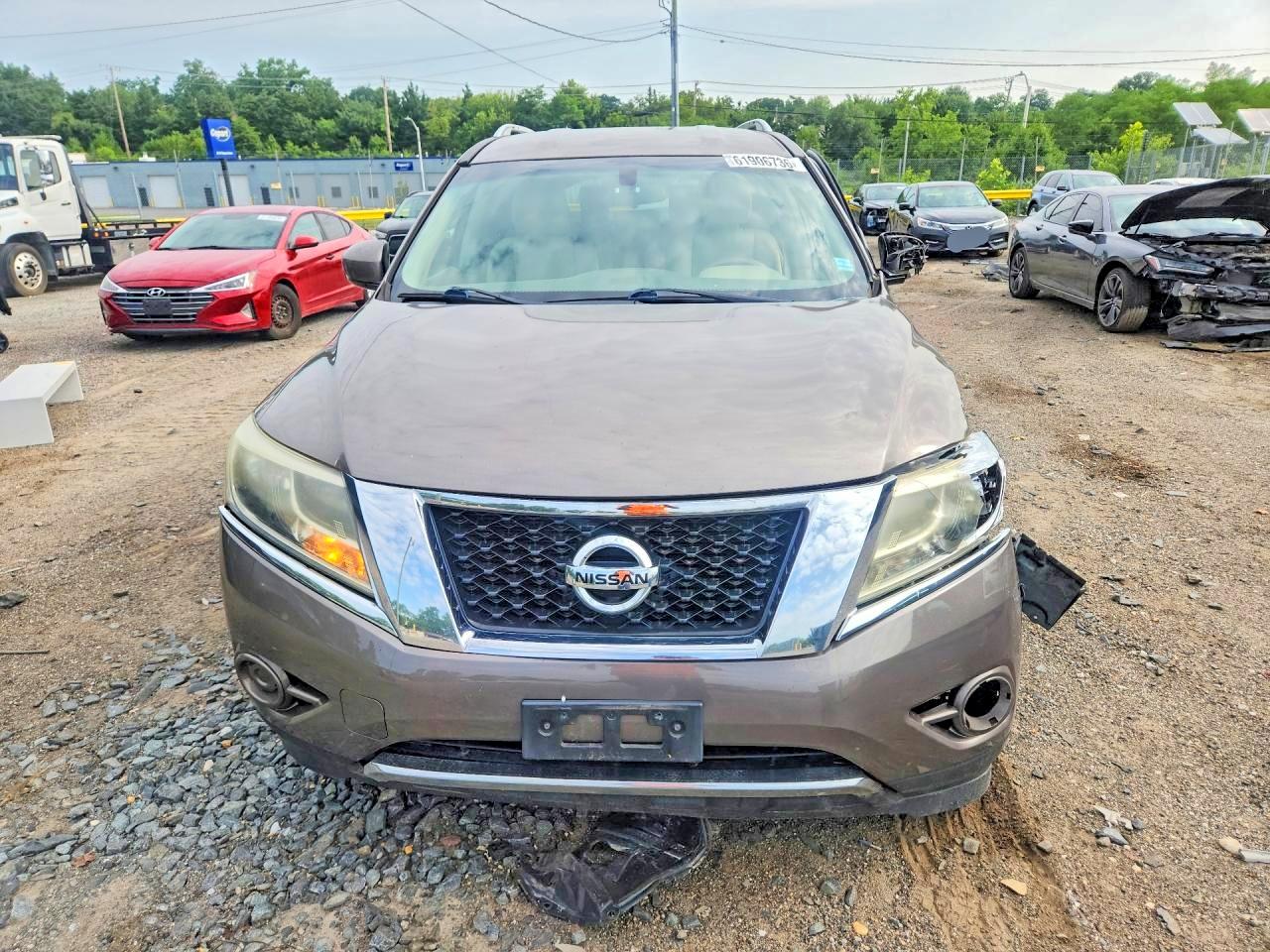 2014 Nissan Pathfinder S Brown vin: 5N1AR2MM0EC619296