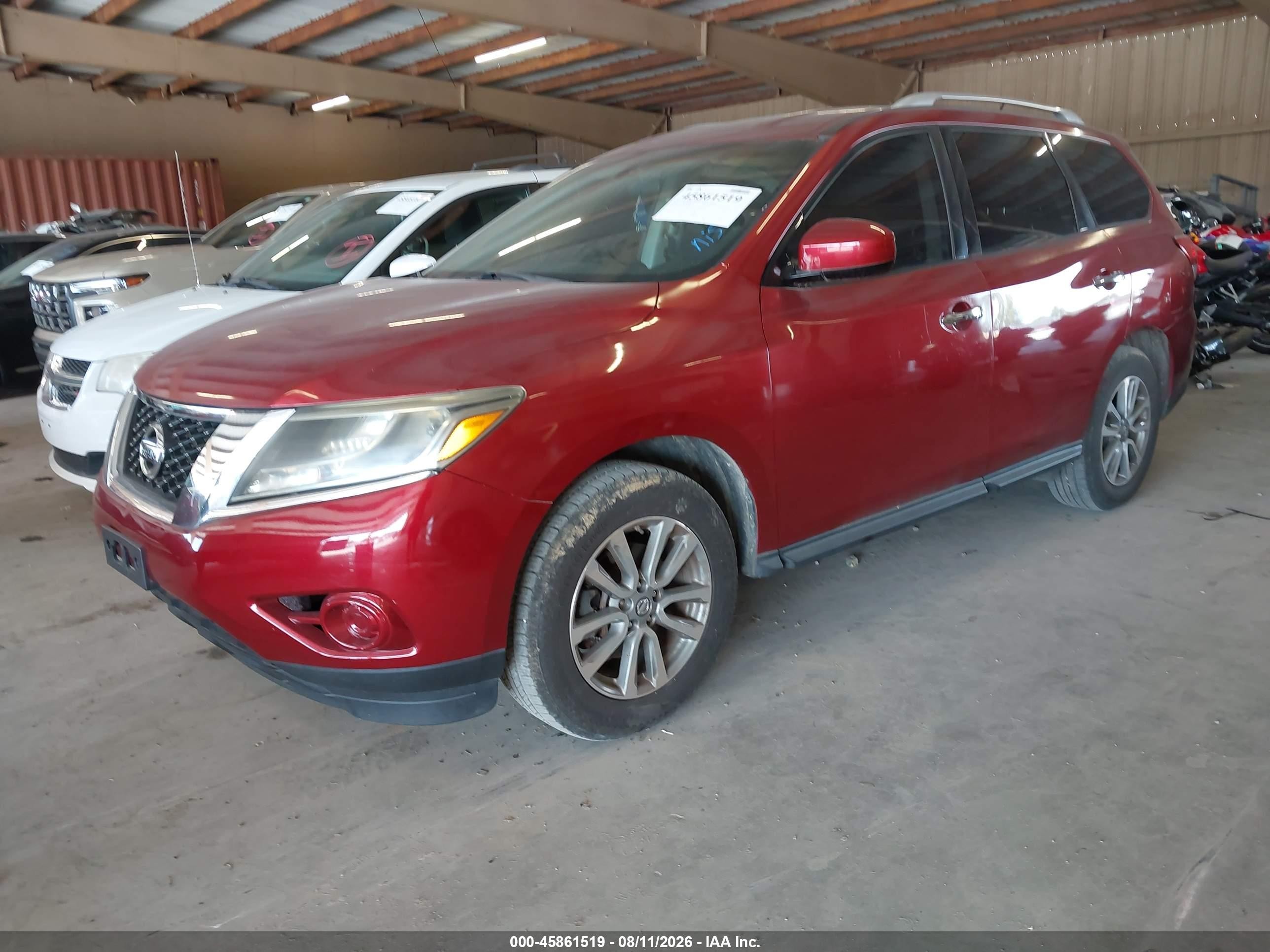 2014 Nissan Pathfinder Sv Burgundy vin: 5N1AR2MM0EC623705