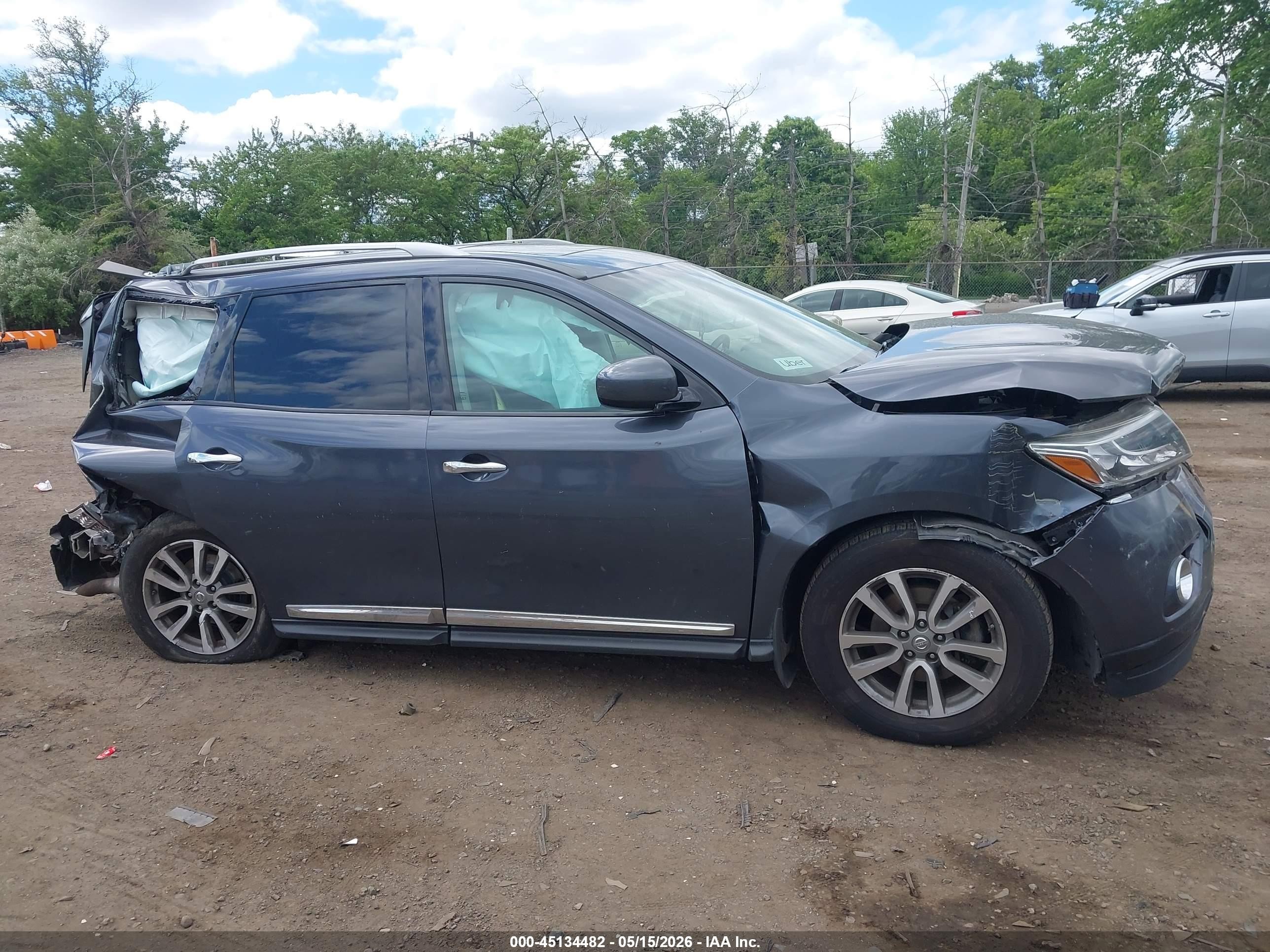 2014 Nissan Pathfinder Sl Gray vin: 5N1AR2MM0EC630234