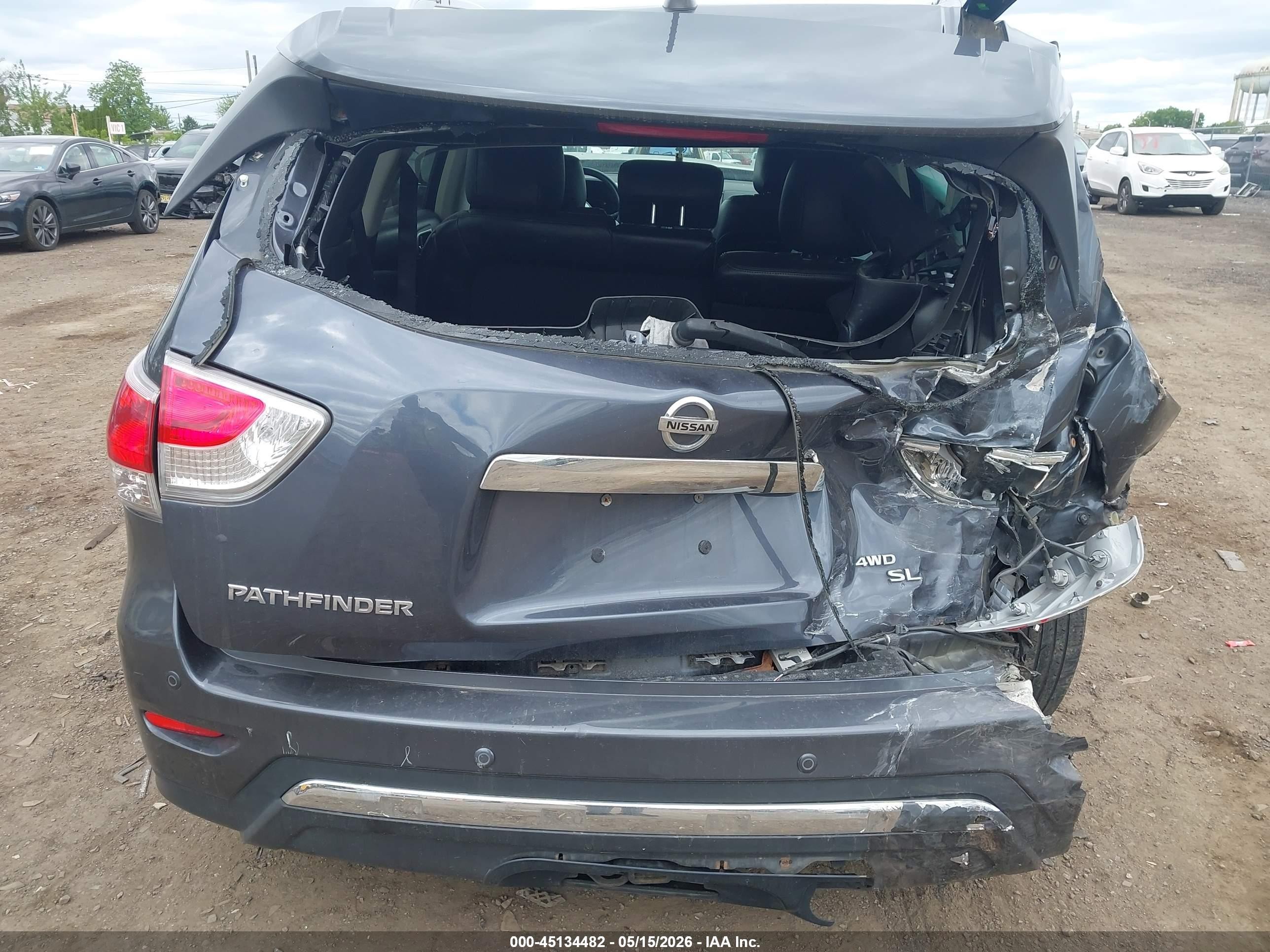 2014 Nissan Pathfinder Sl Gray vin: 5N1AR2MM0EC630234