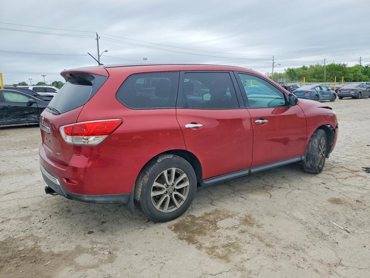 2014 Nissan Pathfinder S Red vin: 5N1AR2MM0EC634560