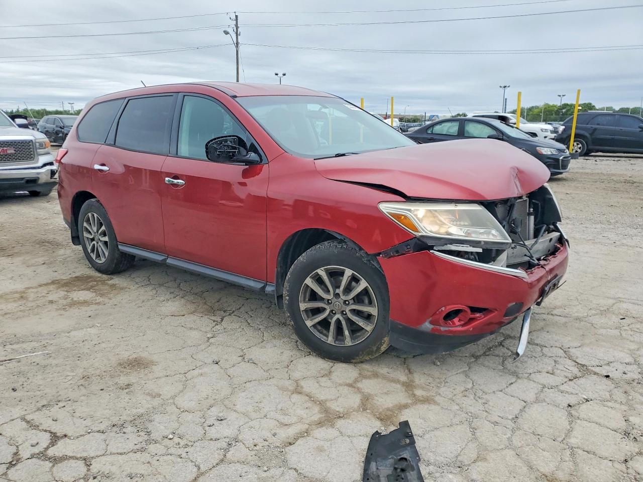 2014 Nissan Pathfinder S Red vin: 5N1AR2MM0EC634560