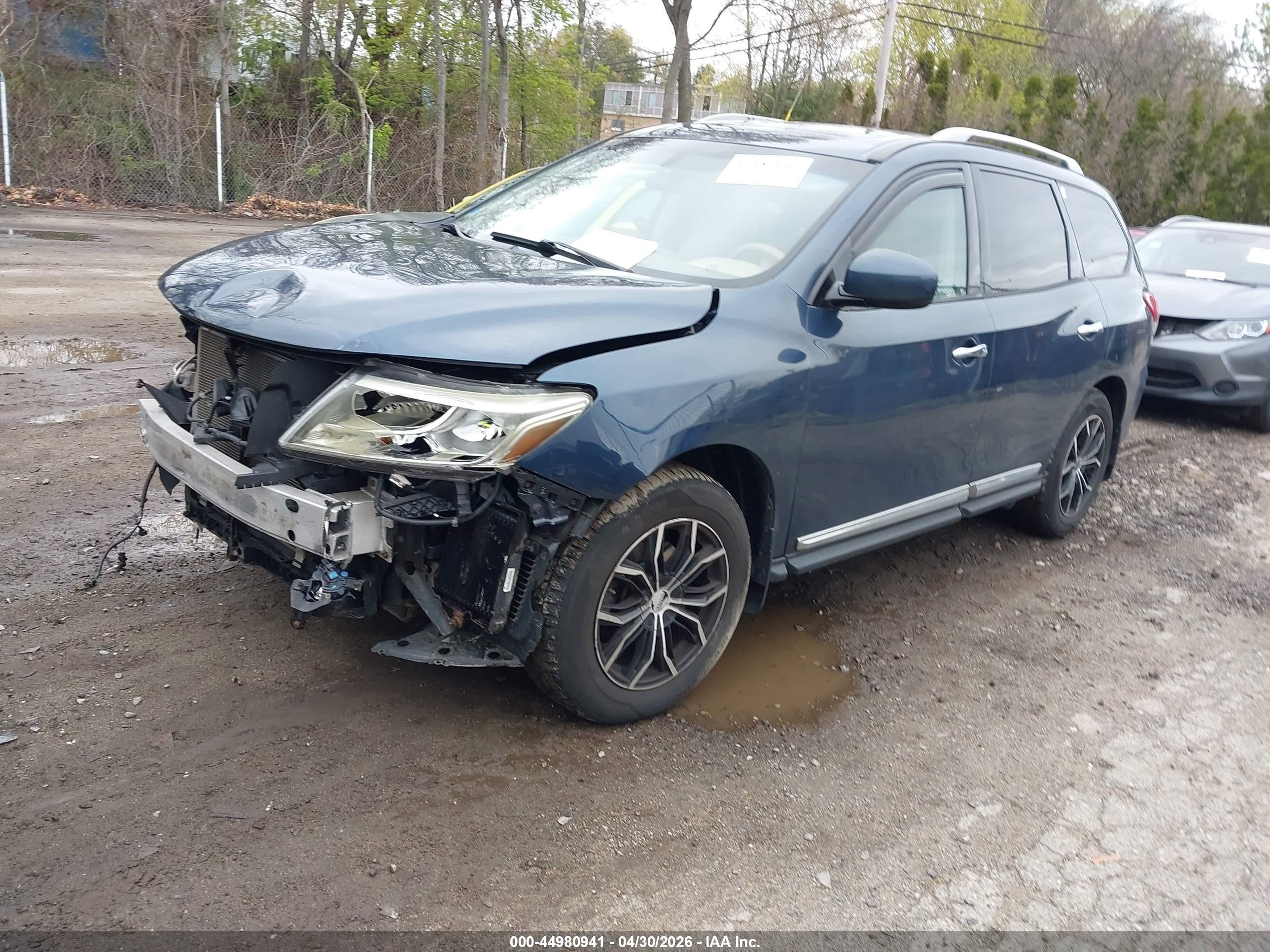 2014 Nissan Pathfinder Sl Синий vin: 5N1AR2MM0EC658163