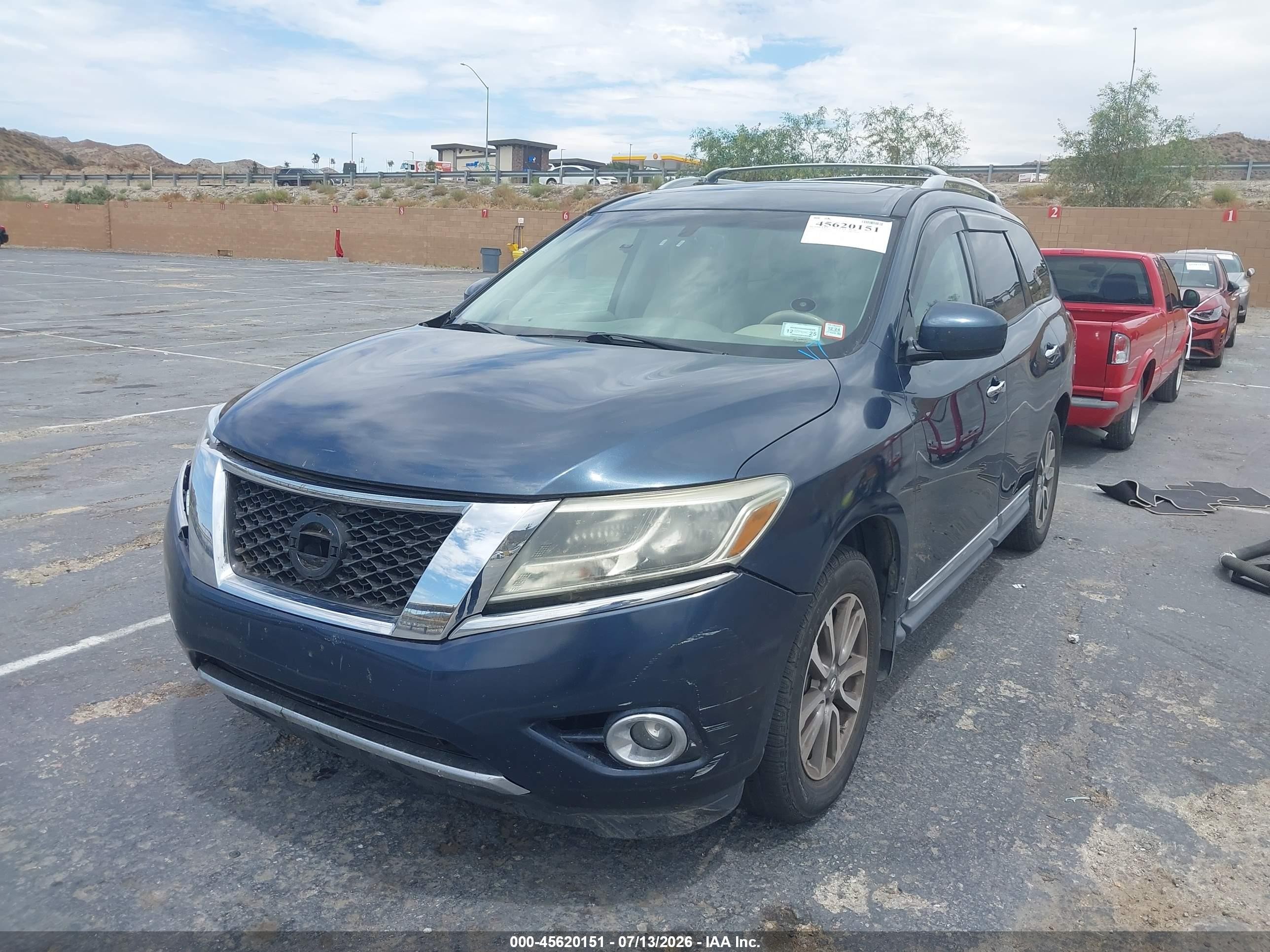 2014 Nissan Pathfinder Sl Blue vin: 5N1AR2MM0EC665095