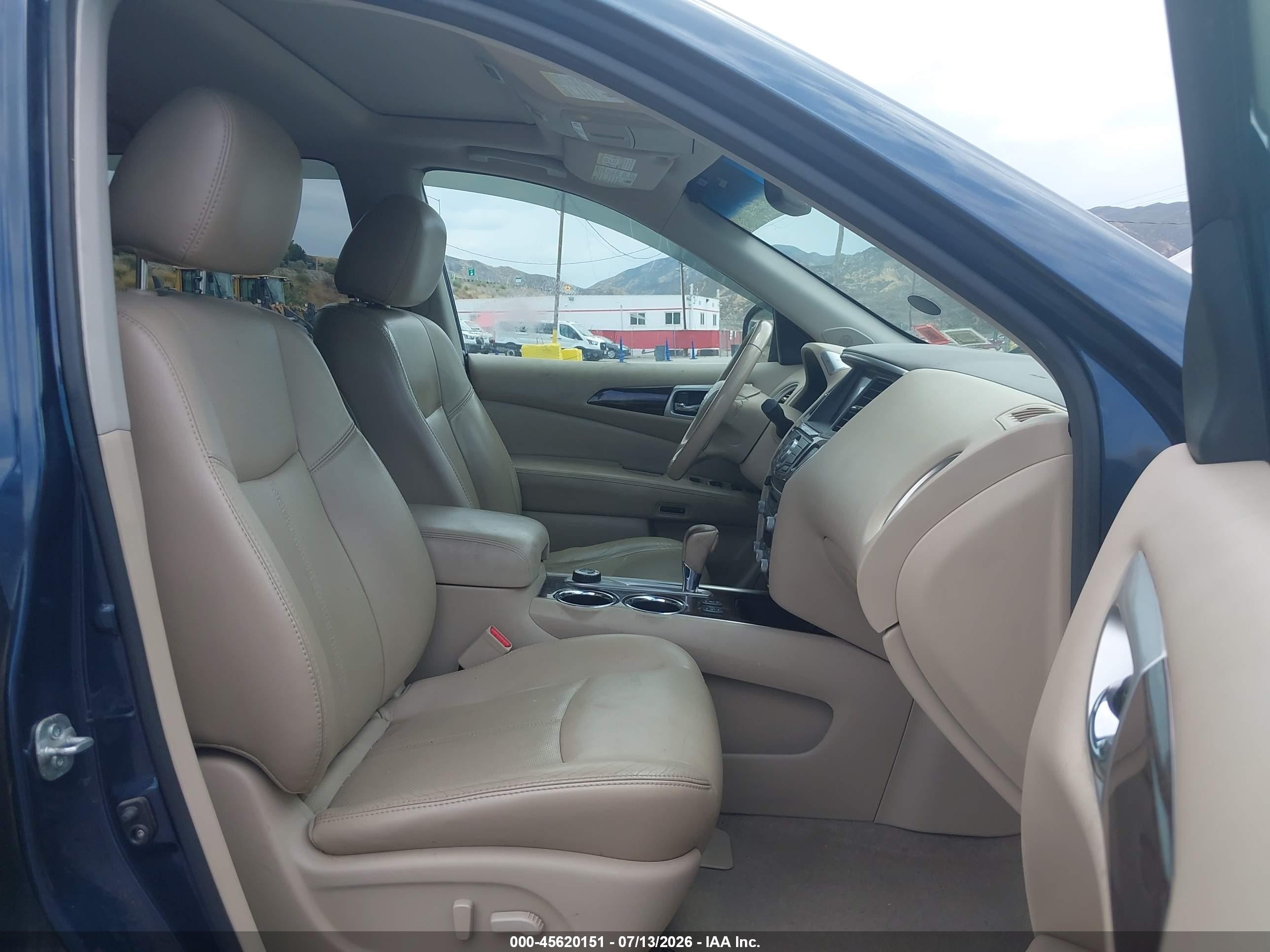 2014 Nissan Pathfinder Sl Blue vin: 5N1AR2MM0EC665095