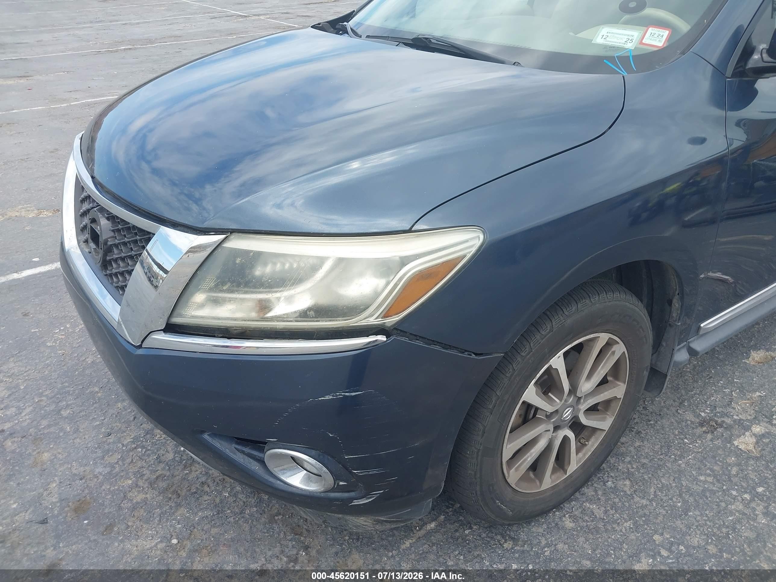 2014 Nissan Pathfinder Sl Blue vin: 5N1AR2MM0EC665095