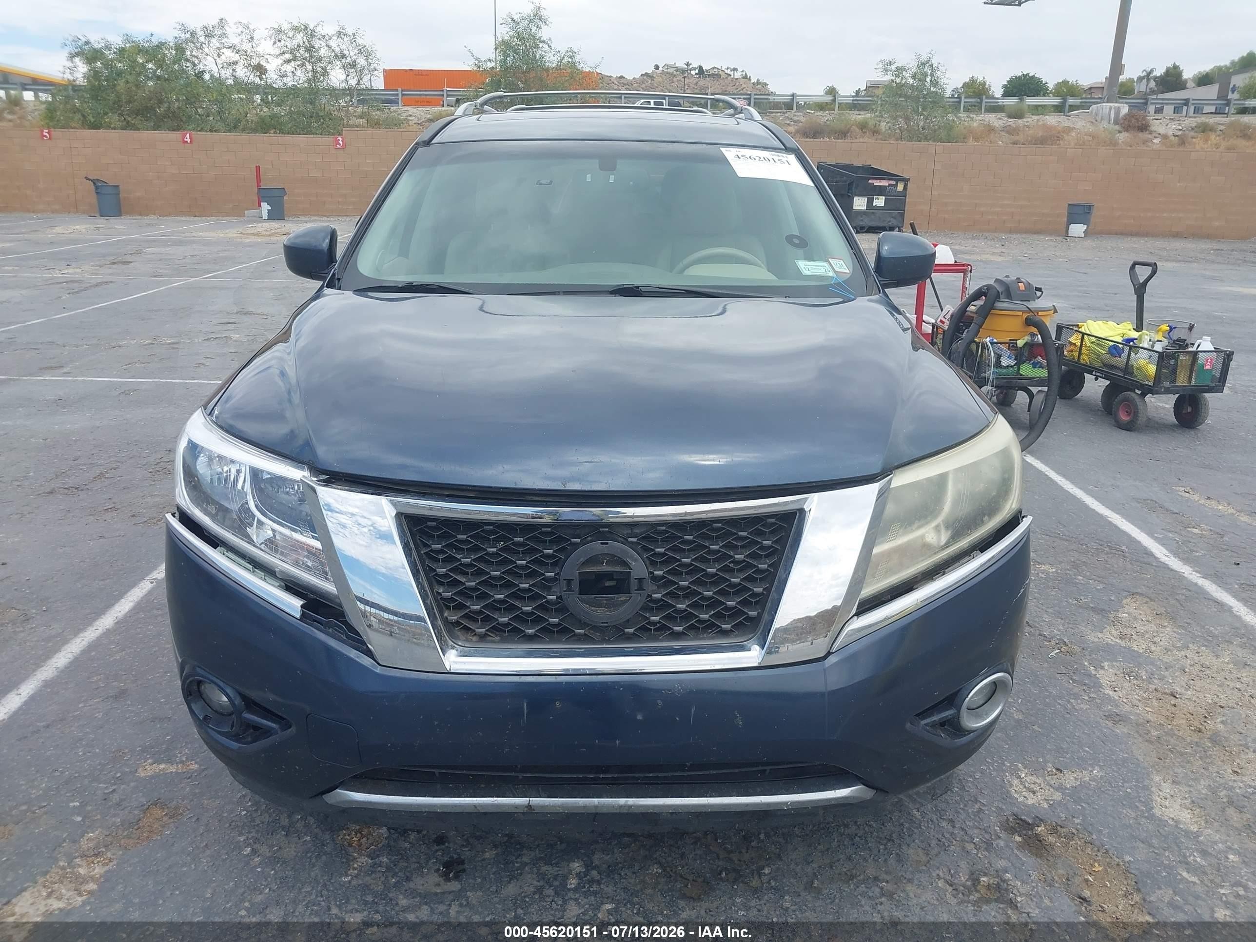 2014 Nissan Pathfinder Sl Blue vin: 5N1AR2MM0EC665095