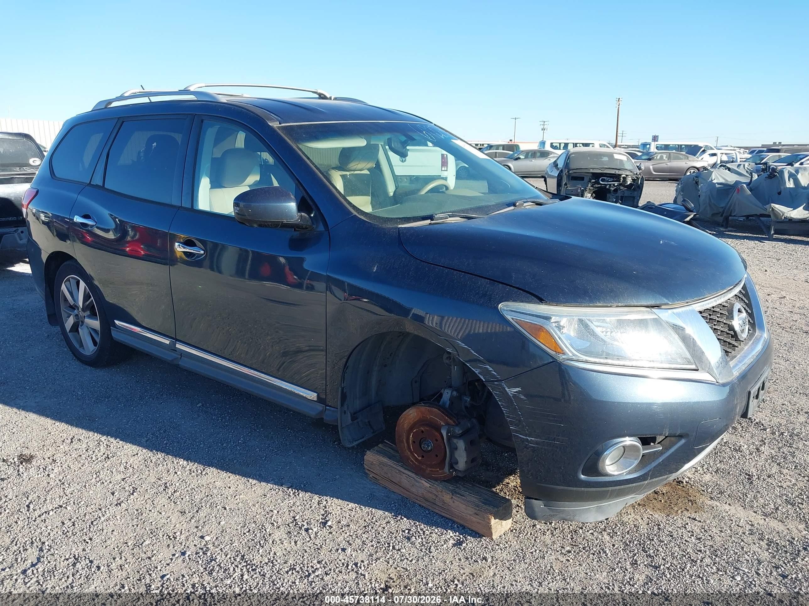 2014 Nissan Pathfinder Platinum Dark Blue vin: 5N1AR2MM0EC692202