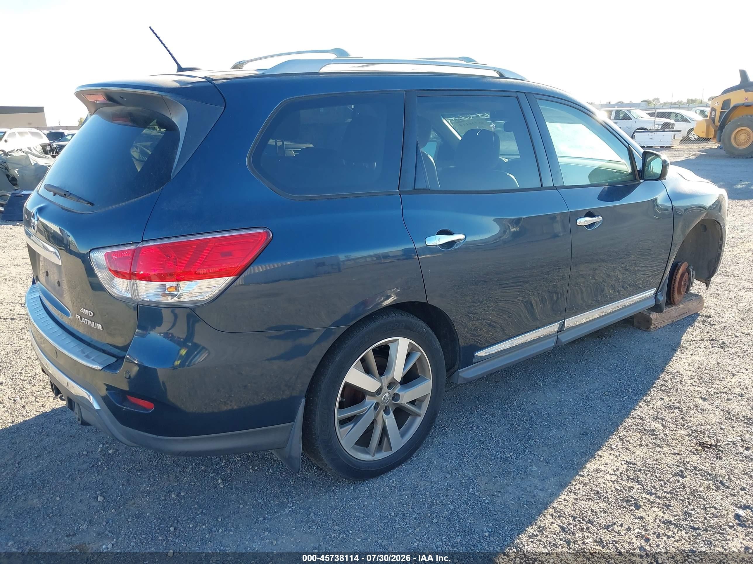2014 Nissan Pathfinder Platinum Dark Blue vin: 5N1AR2MM0EC692202