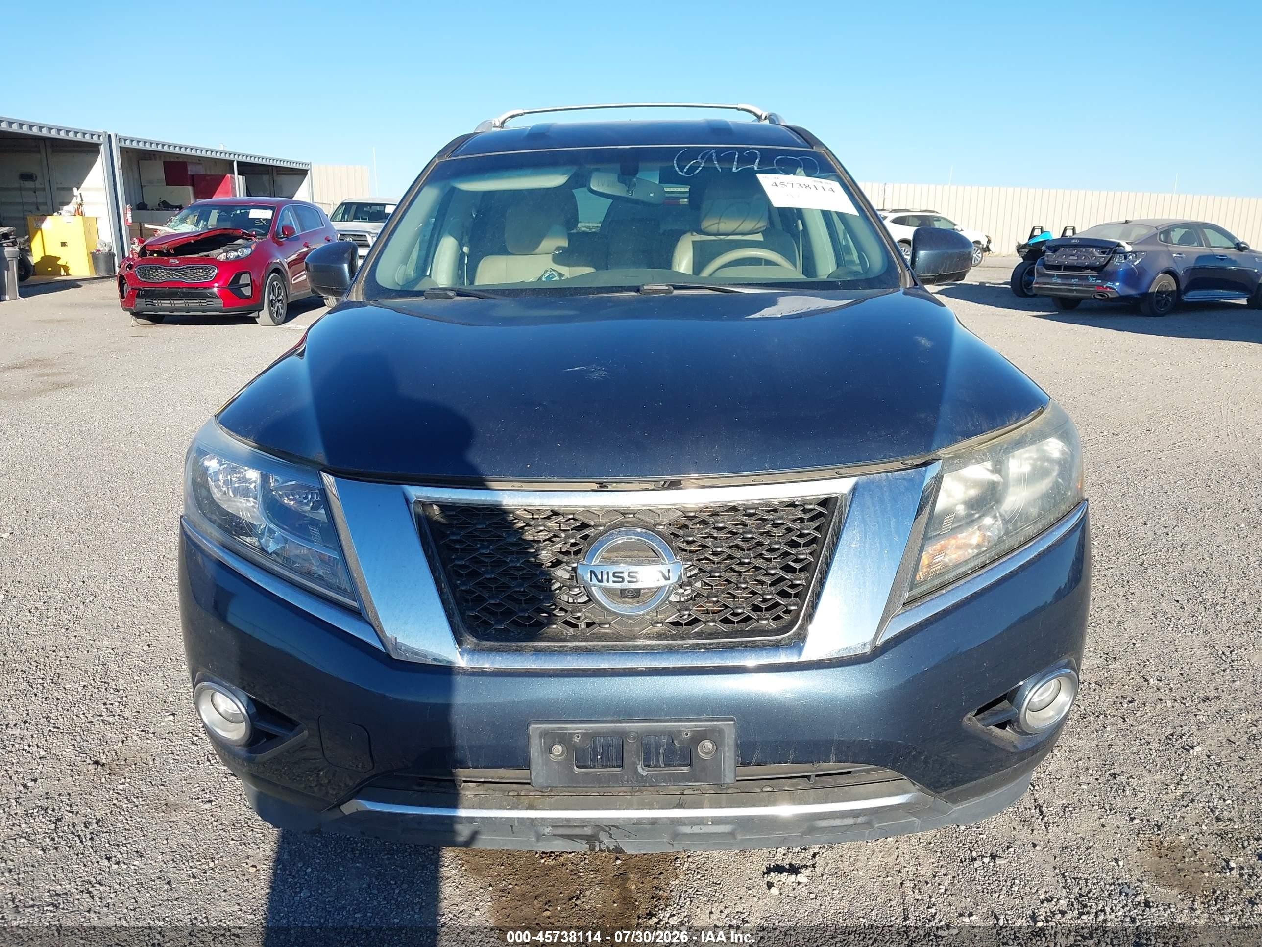 2014 Nissan Pathfinder Platinum Dark Blue vin: 5N1AR2MM0EC692202