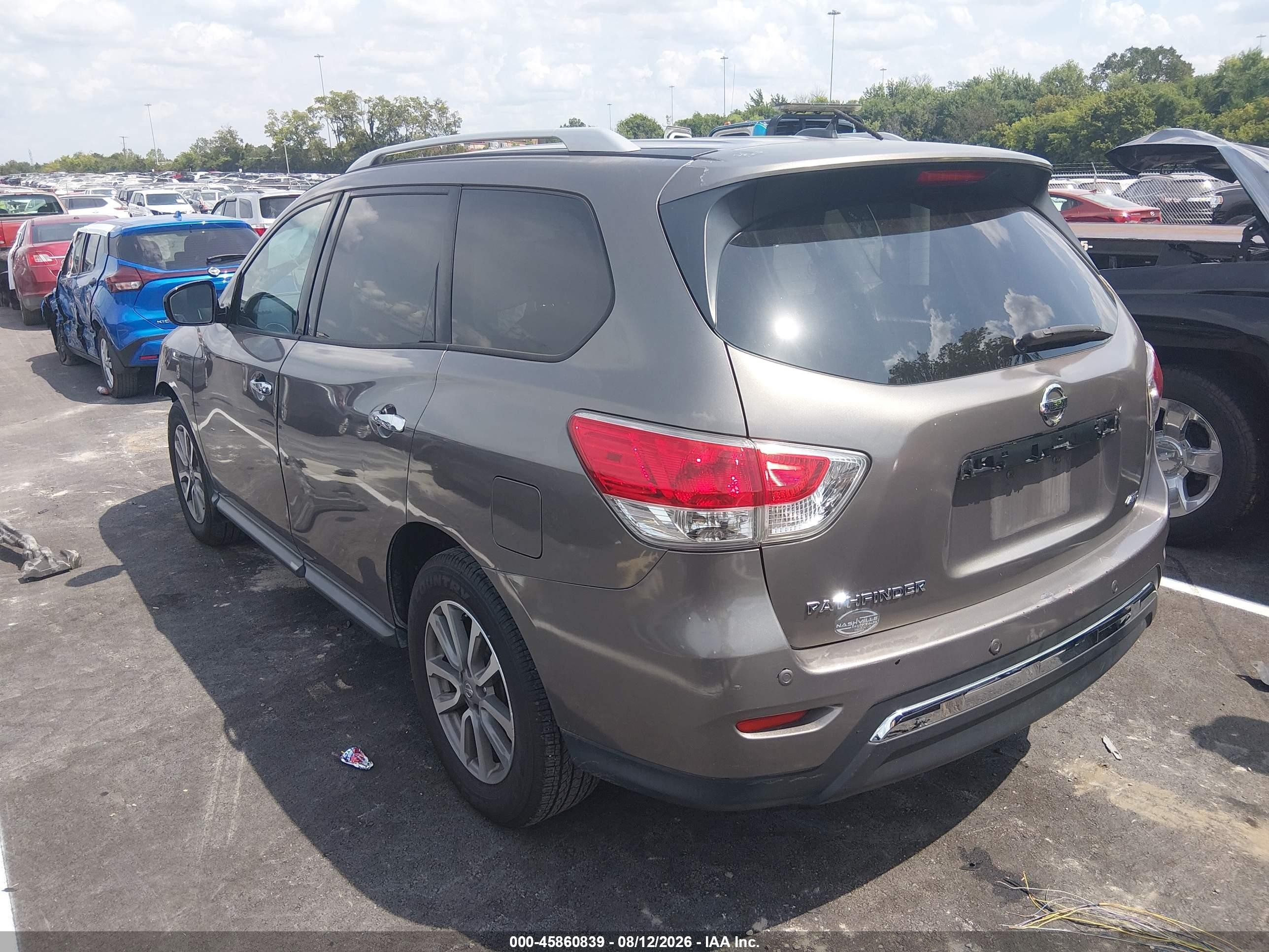 2014 Nissan Pathfinder Sv Желто-коричневый vin: 5N1AR2MM0EC693690