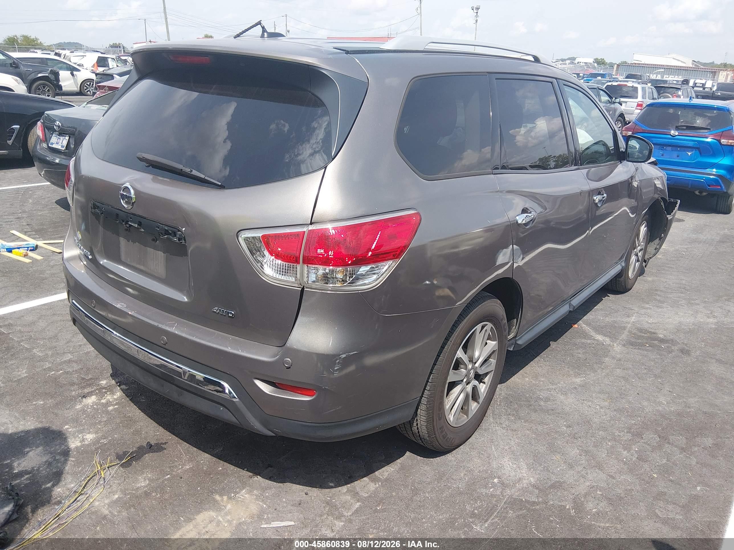2014 Nissan Pathfinder Sv Желто-коричневый vin: 5N1AR2MM0EC693690
