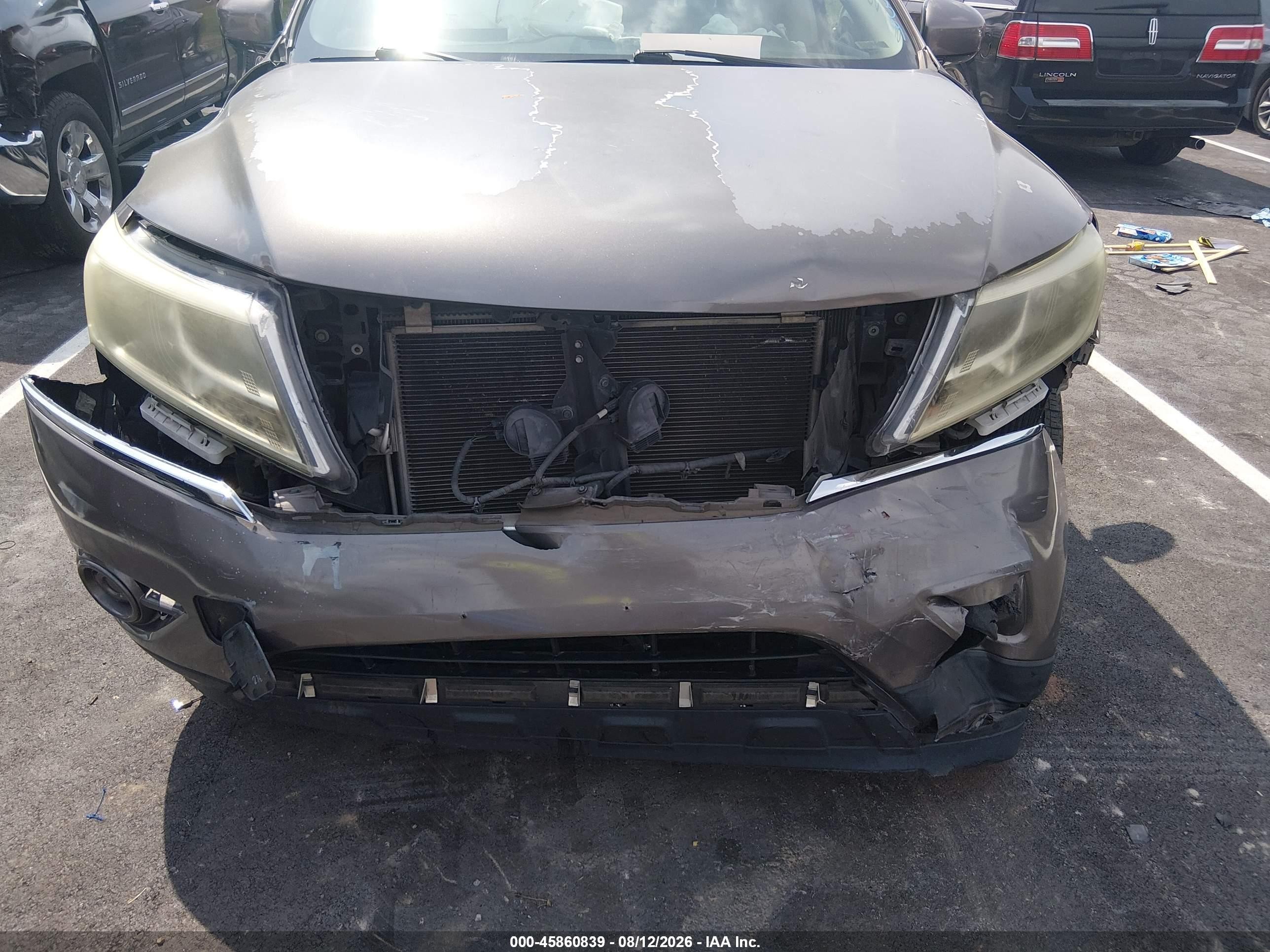 2014 Nissan Pathfinder Sv Желто-коричневый vin: 5N1AR2MM0EC693690