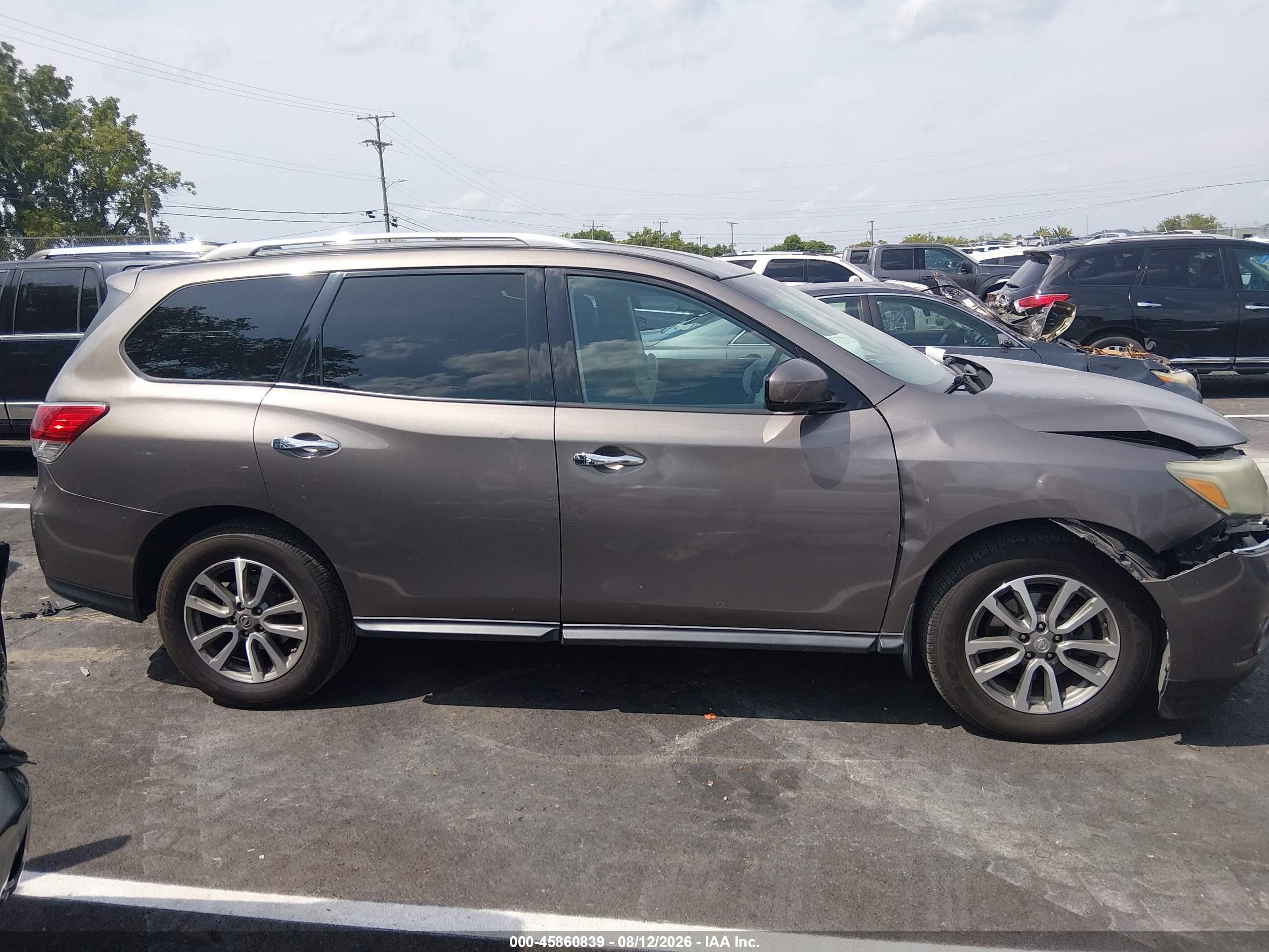 2014 Nissan Pathfinder Sv Желто-коричневый vin: 5N1AR2MM0EC693690