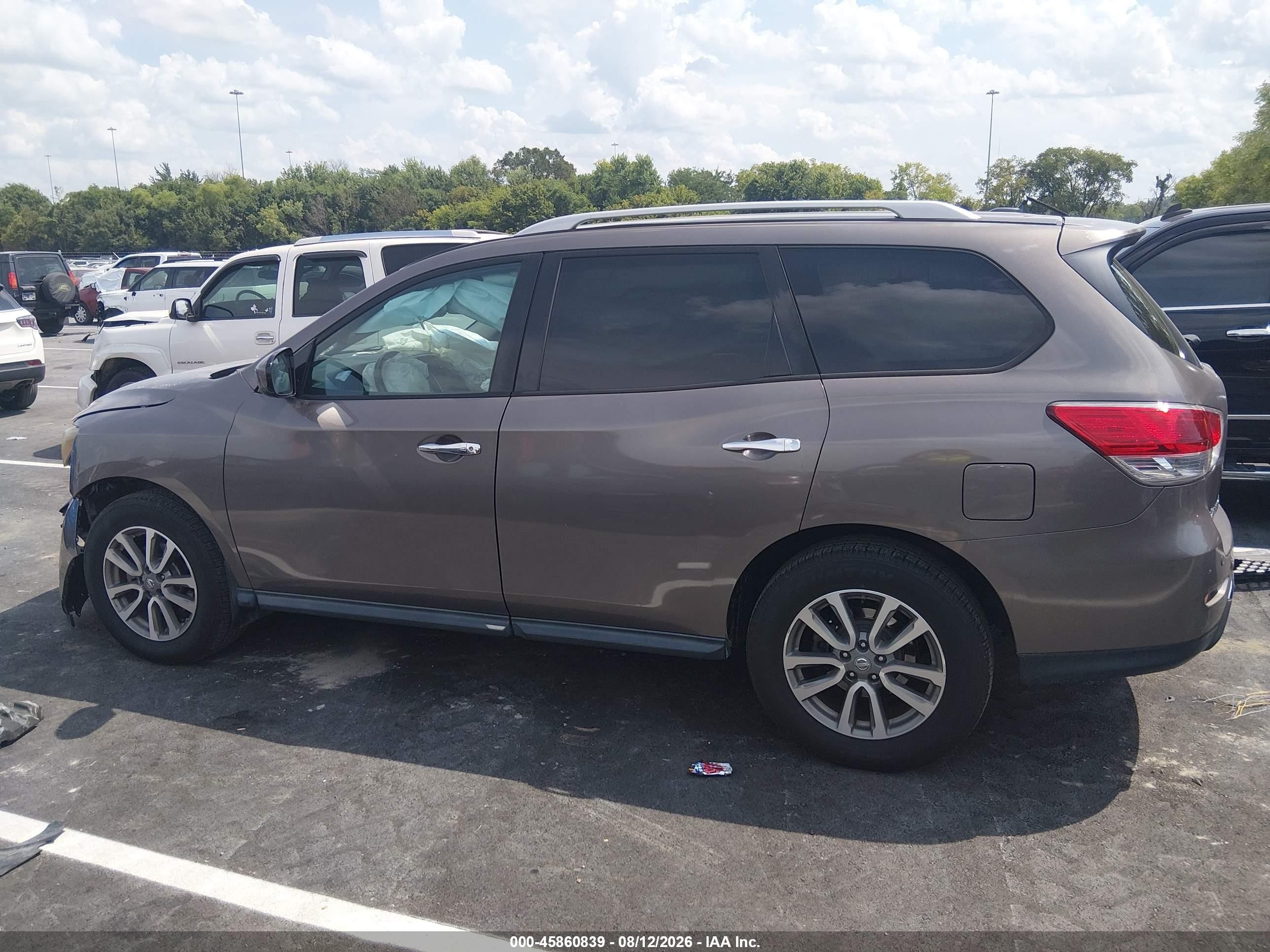 2014 Nissan Pathfinder Sv Желто-коричневый vin: 5N1AR2MM0EC693690
