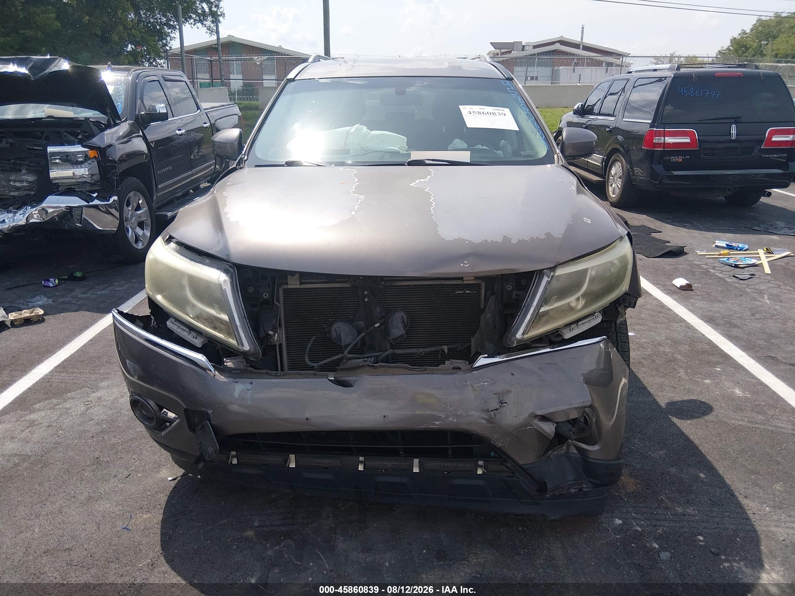 2014 Nissan Pathfinder Sv Желто-коричневый vin: 5N1AR2MM0EC693690