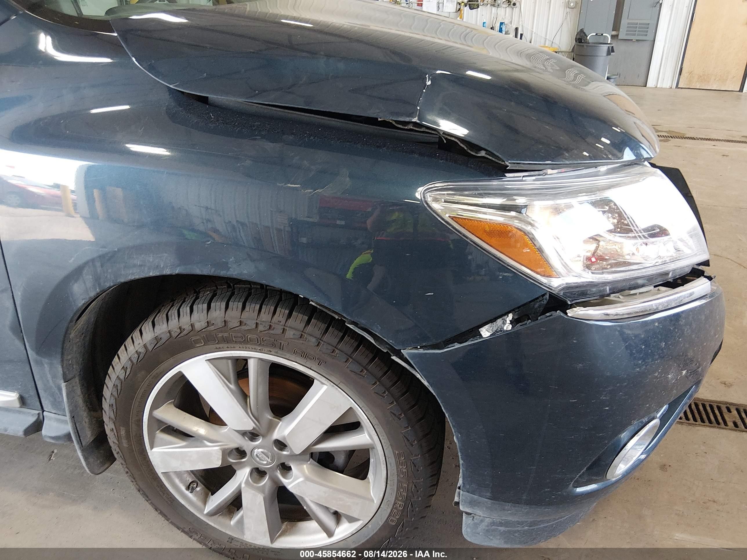 2014 Nissan Pathfinder Platinum Blue vin: 5N1AR2MM0EC695844