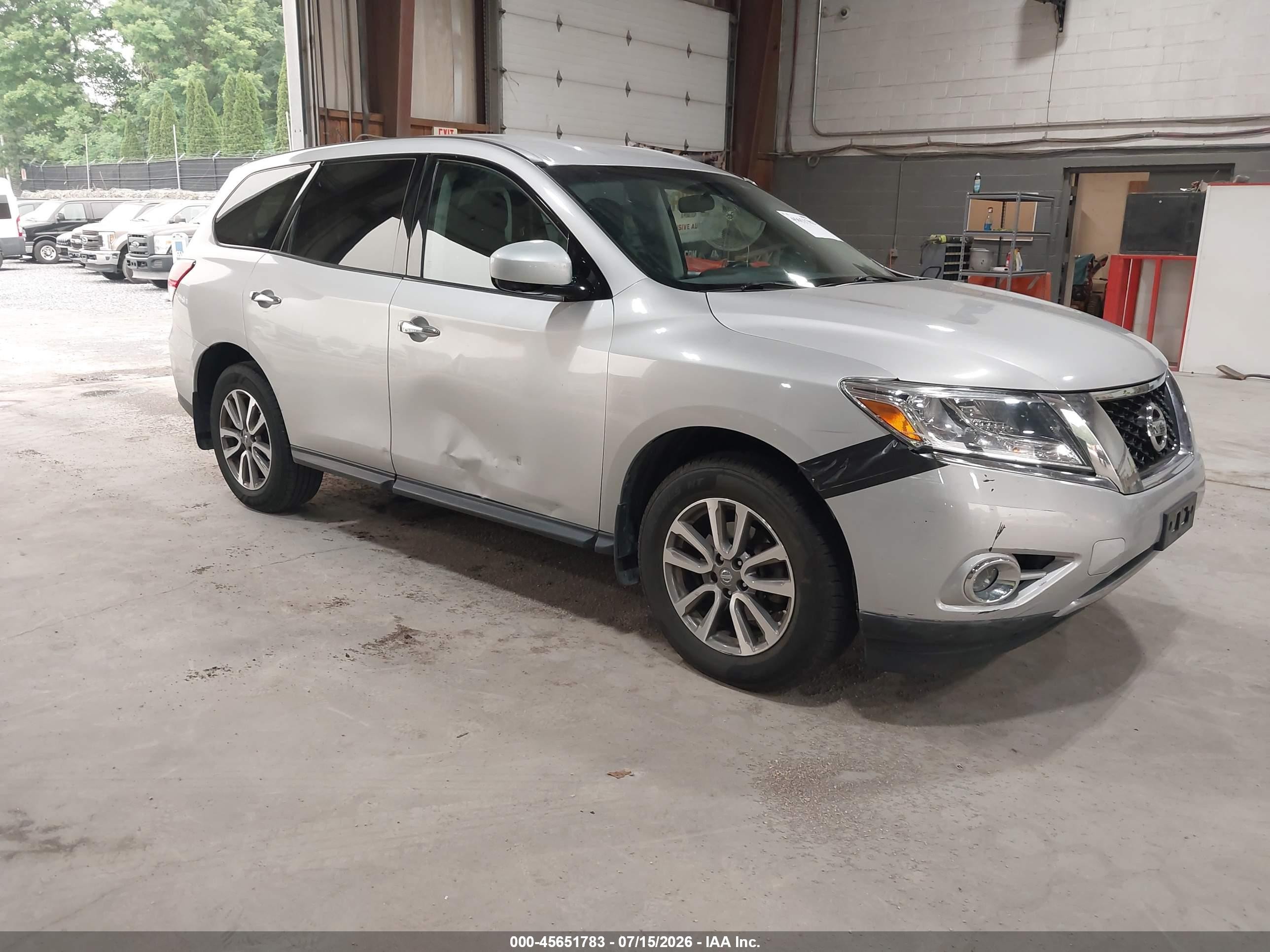2014 Nissan Pathfinder S Серебряный vin: 5N1AR2MM0EC707247