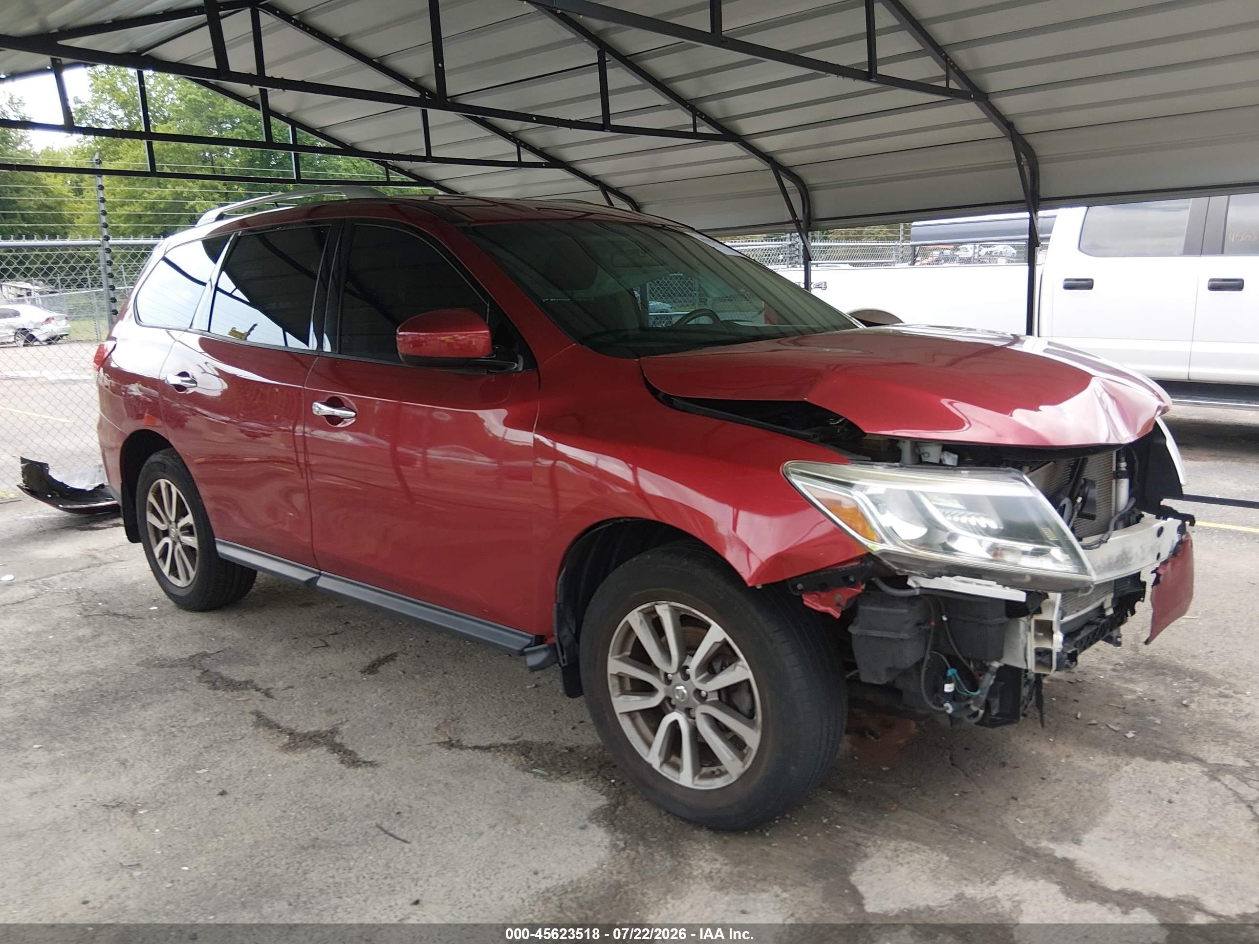 2014 Nissan Pathfinder Sv Red vin: 5N1AR2MM0EC725344