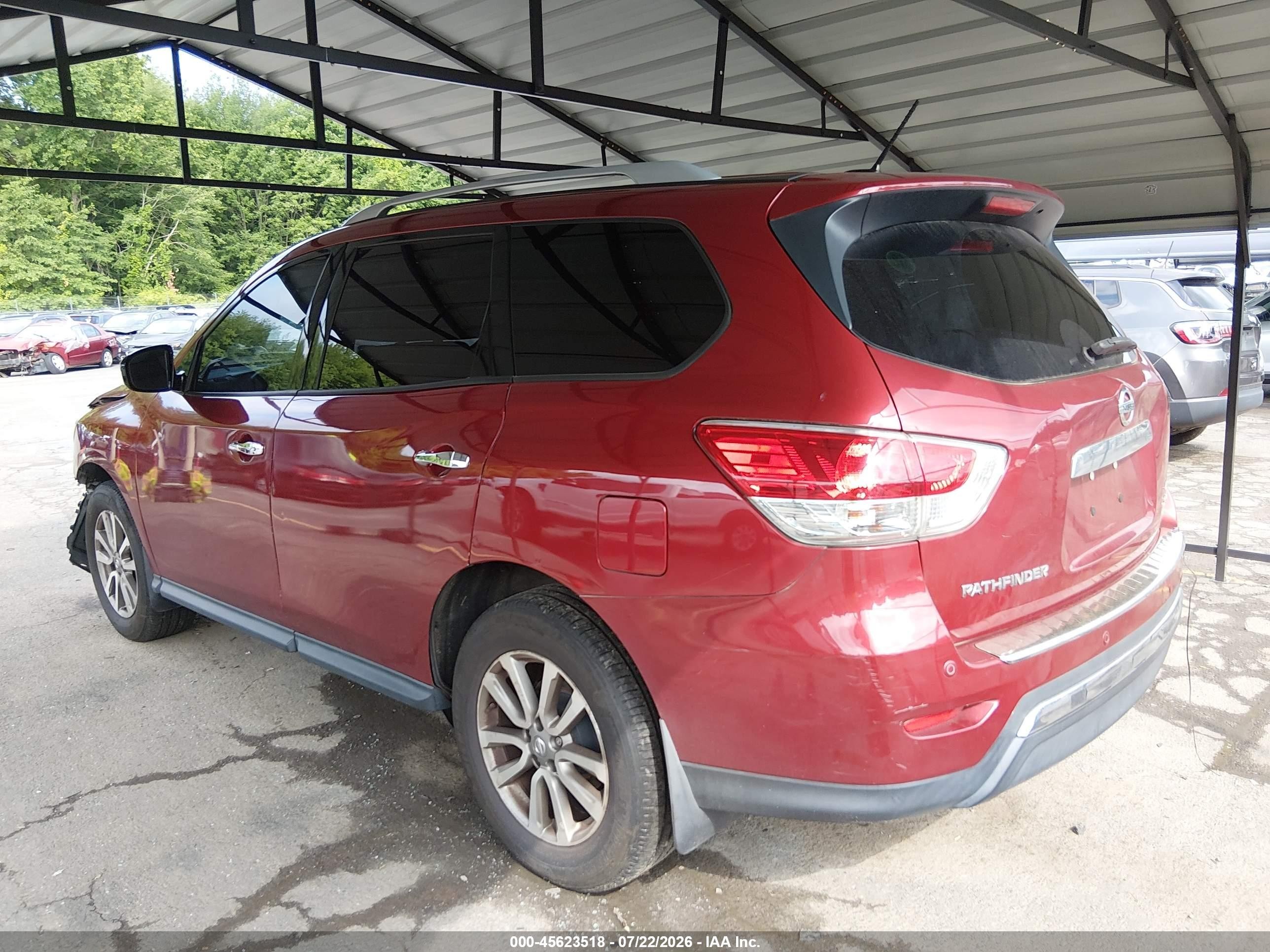 2014 Nissan Pathfinder Sv Красный vin: 5N1AR2MM0EC725344
