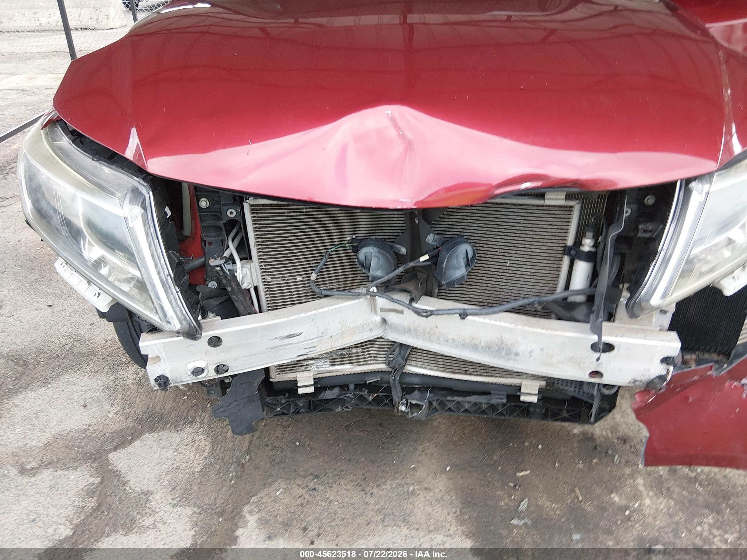 2014 Nissan Pathfinder Sv Красный vin: 5N1AR2MM0EC725344