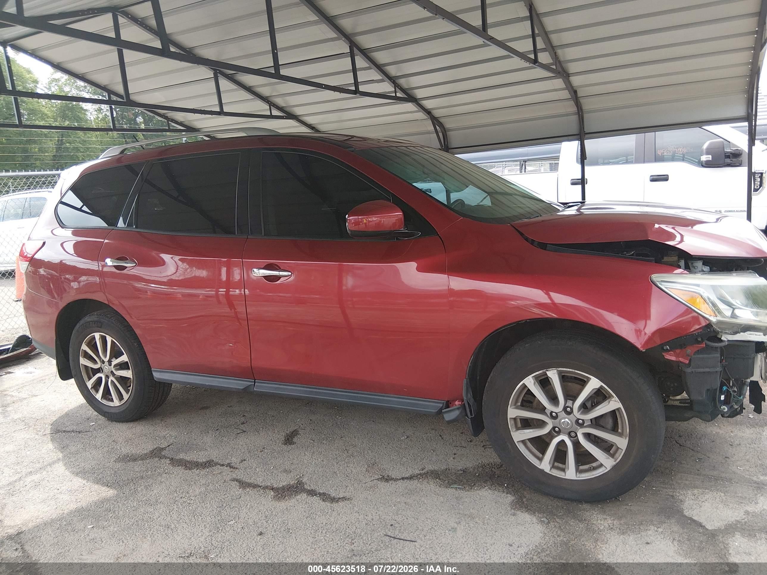 2014 Nissan Pathfinder Sv Красный vin: 5N1AR2MM0EC725344
