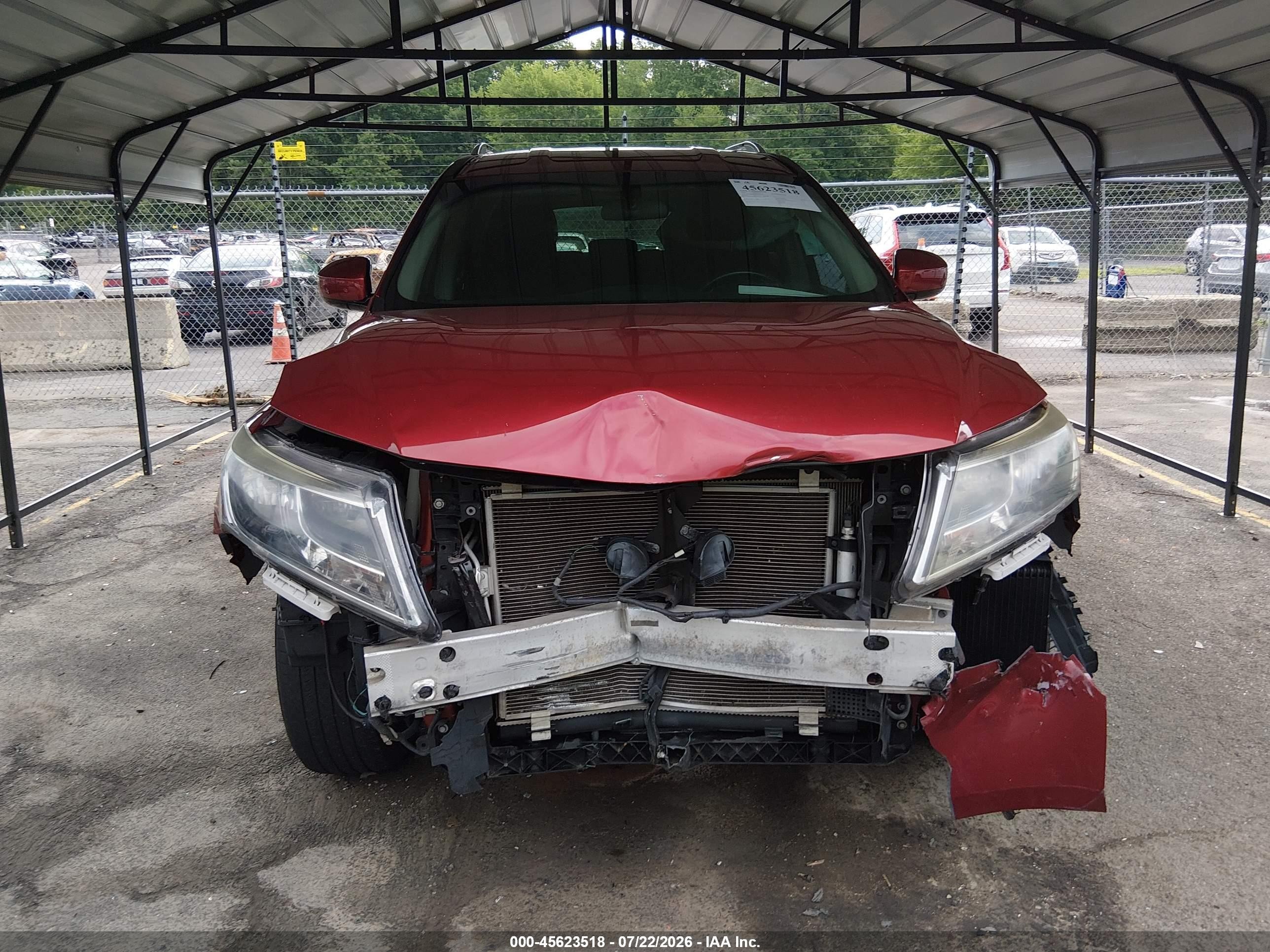 2014 Nissan Pathfinder Sv Красный vin: 5N1AR2MM0EC725344