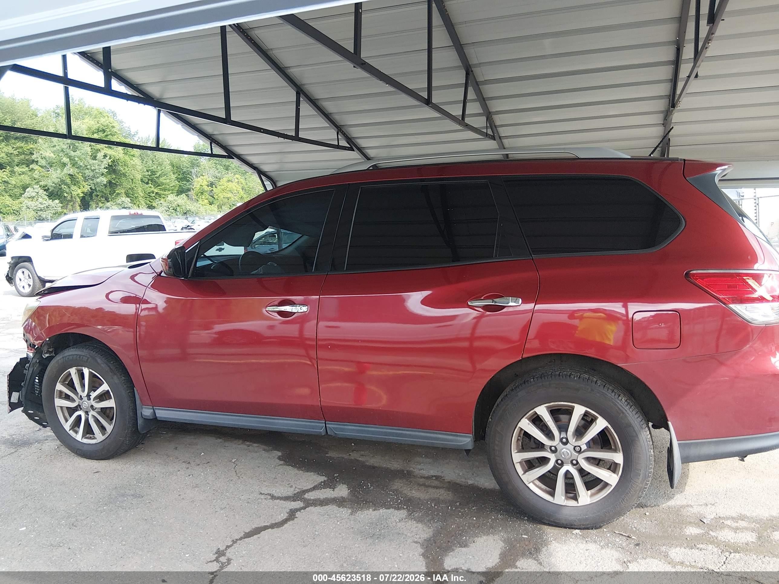 2014 Nissan Pathfinder Sv Красный vin: 5N1AR2MM0EC725344