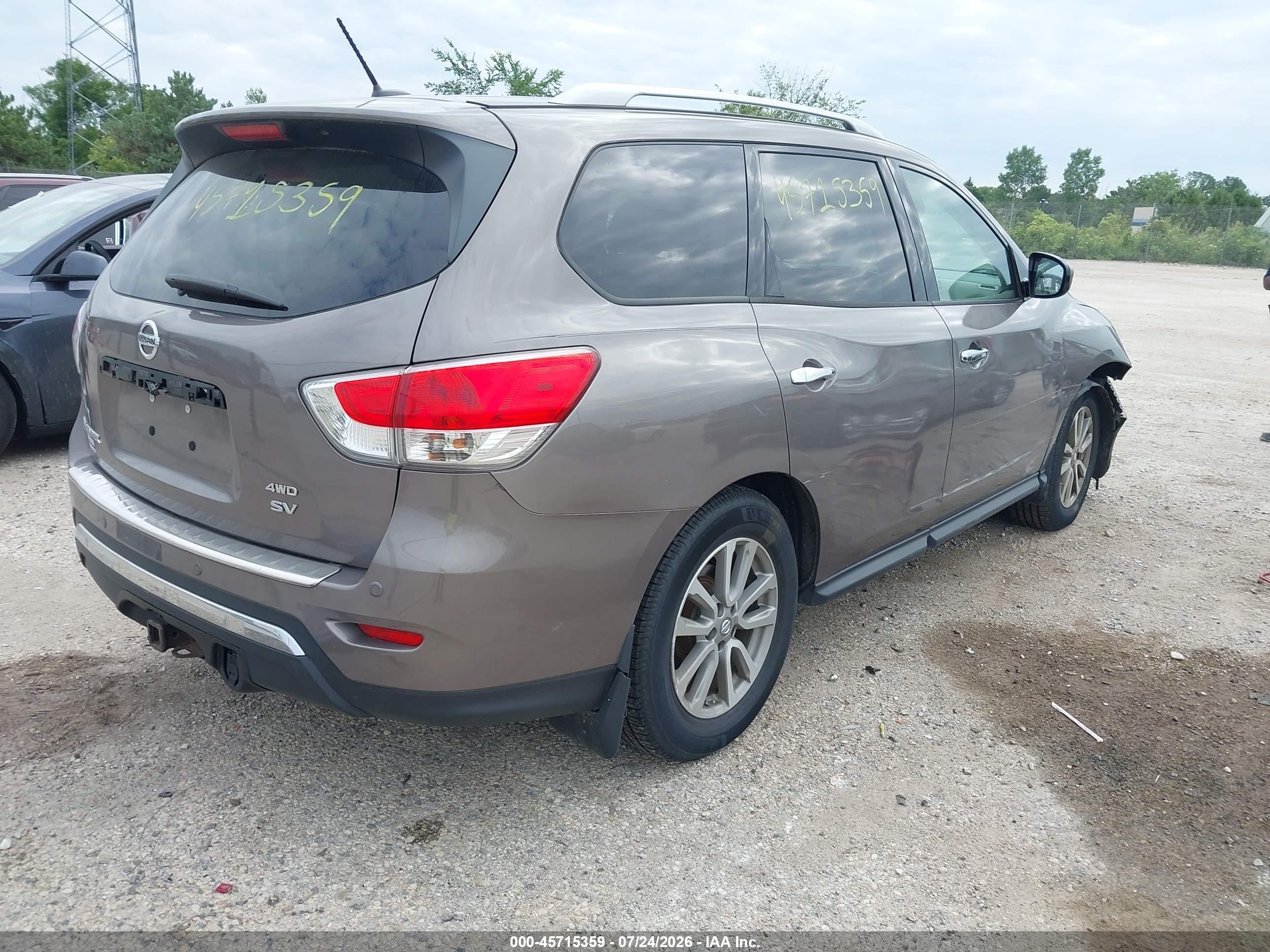 2014 Nissan Pathfinder Sv Коричневый vin: 5N1AR2MM0EC732679
