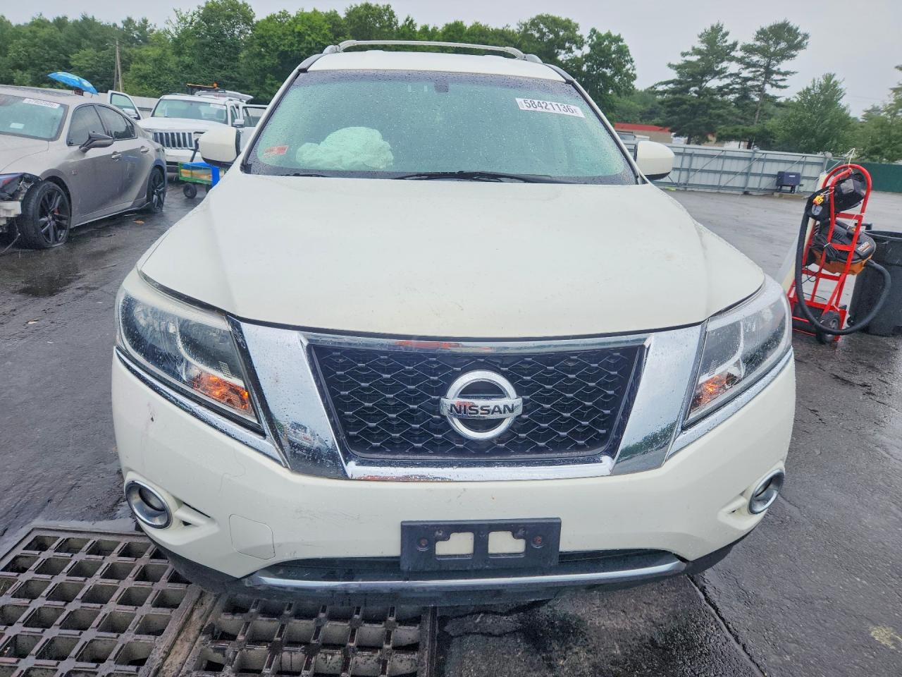 2014 Nissan Pathfinder Sl White vin: 5N1AR2MM0EC733895