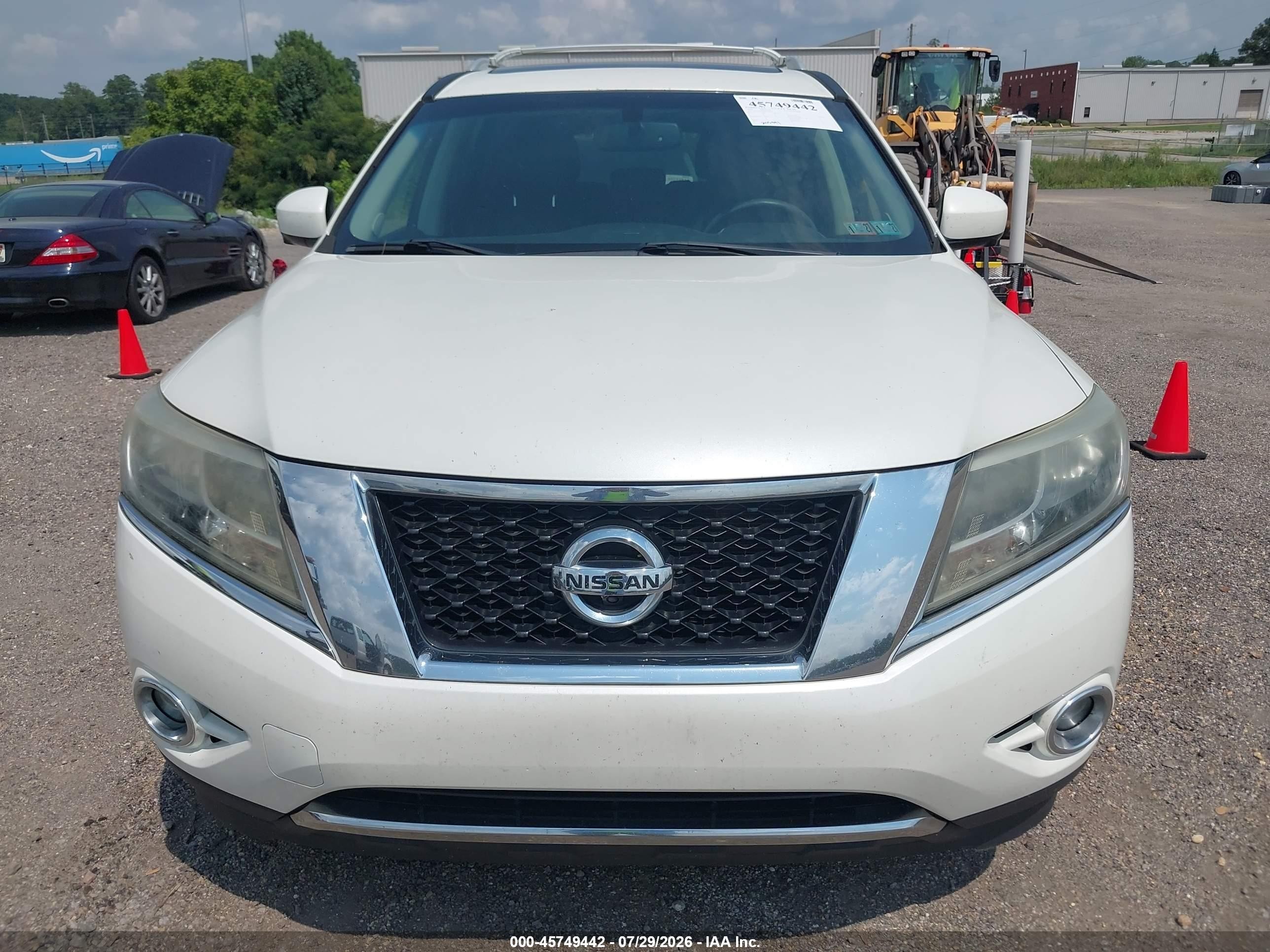 2015 Nissan Pathfinder Platinum White vin: 5N1AR2MM0FC605464